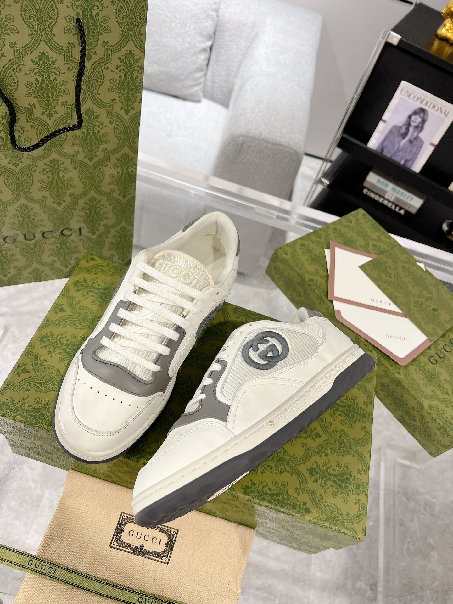 Gucci Mac80 Low Sneakers White/Grey