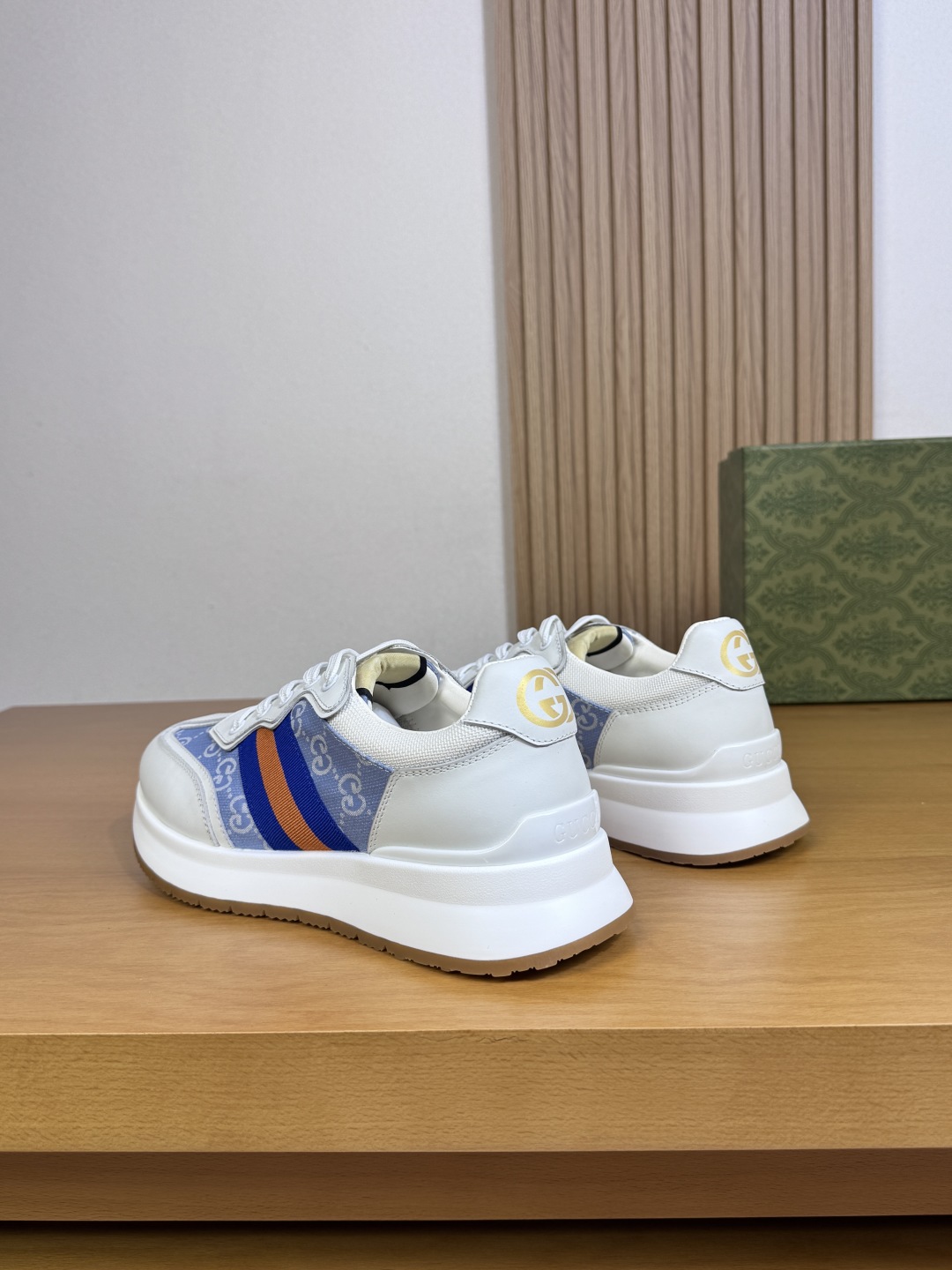 Gucci Monogram Low-Top Sneakers Blue