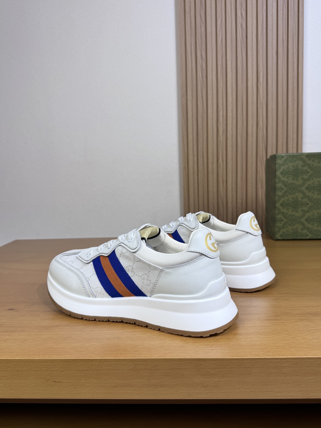 Gucci Web Stripe Sneakers White