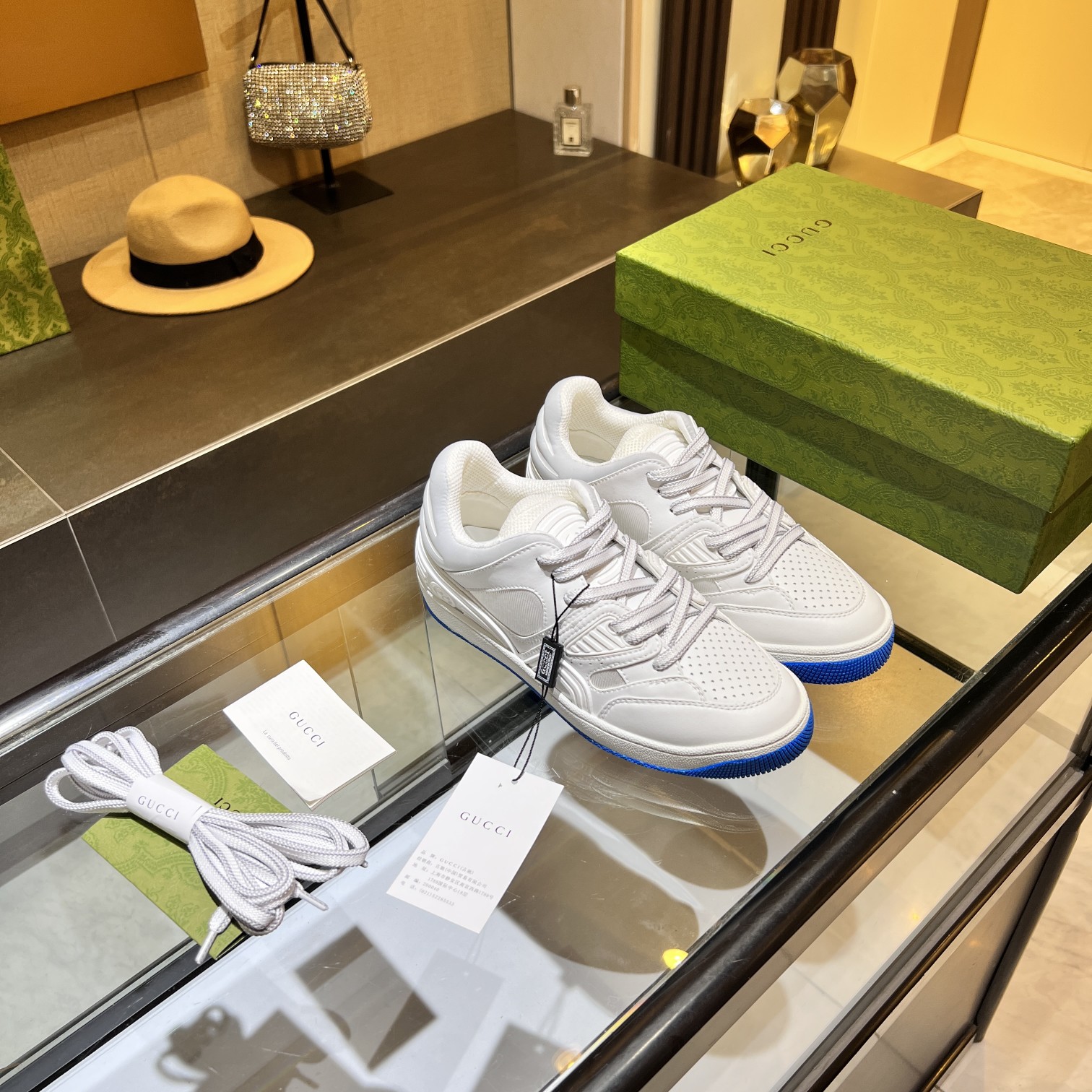 Gucci Low-Top Sneakers White/Blue