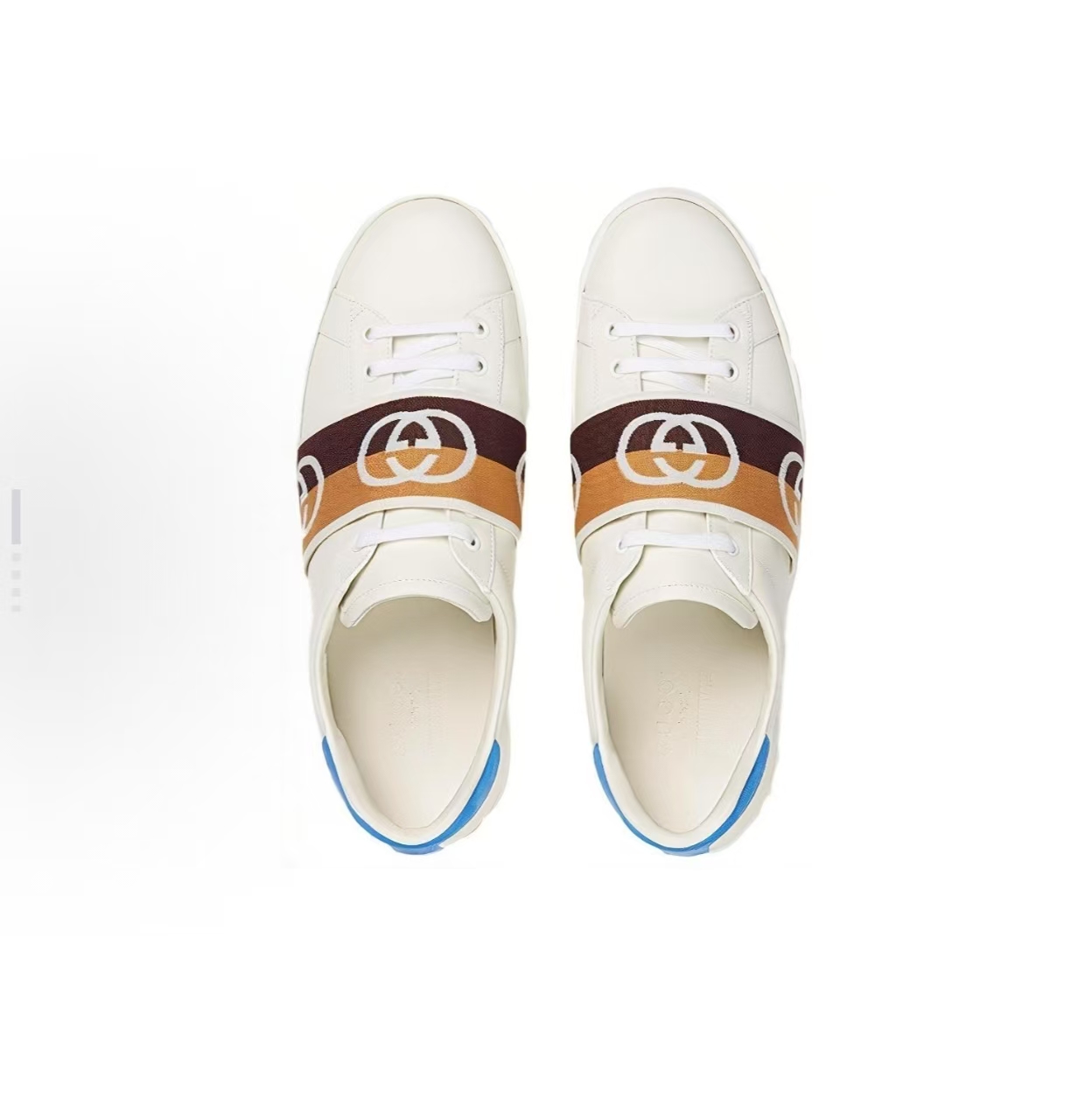 Gucci Ace Embroidered Low-Top Sneakers Blue