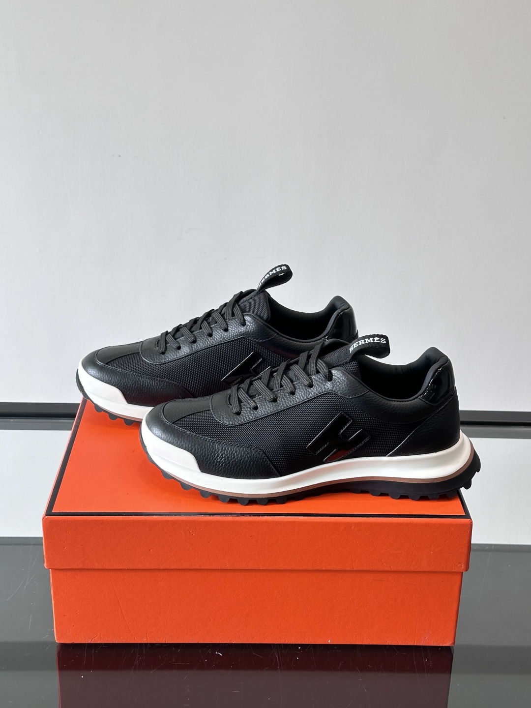 Hermes Hugo Platform Sneakers Black