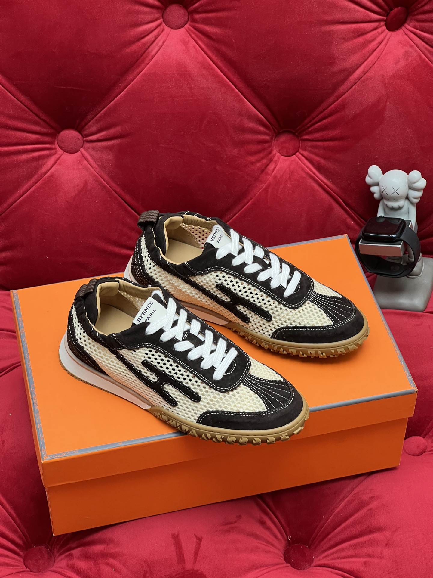 Hermes Jet Suede Sneakers Black