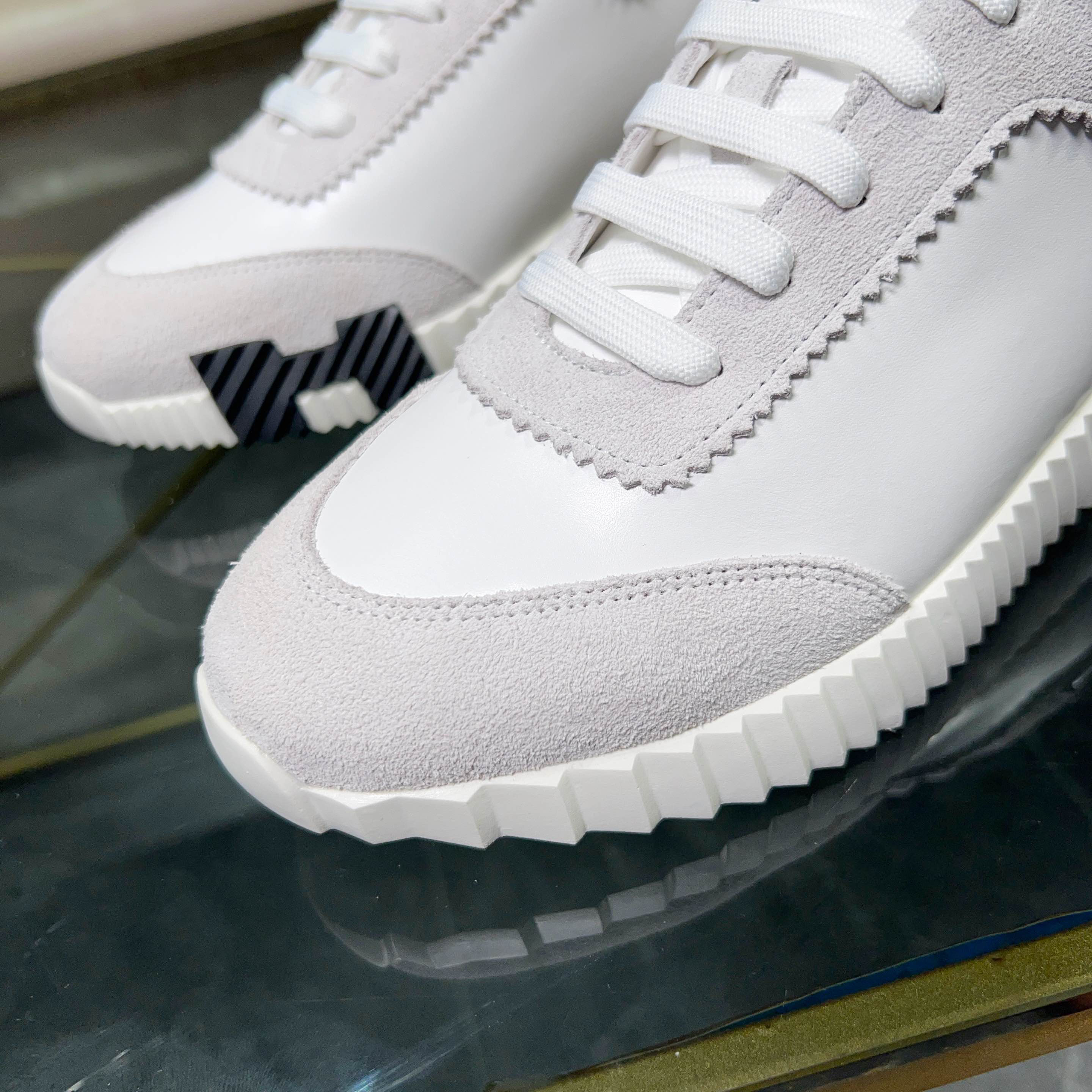 Hermes H Logo Chunky Sneakers White