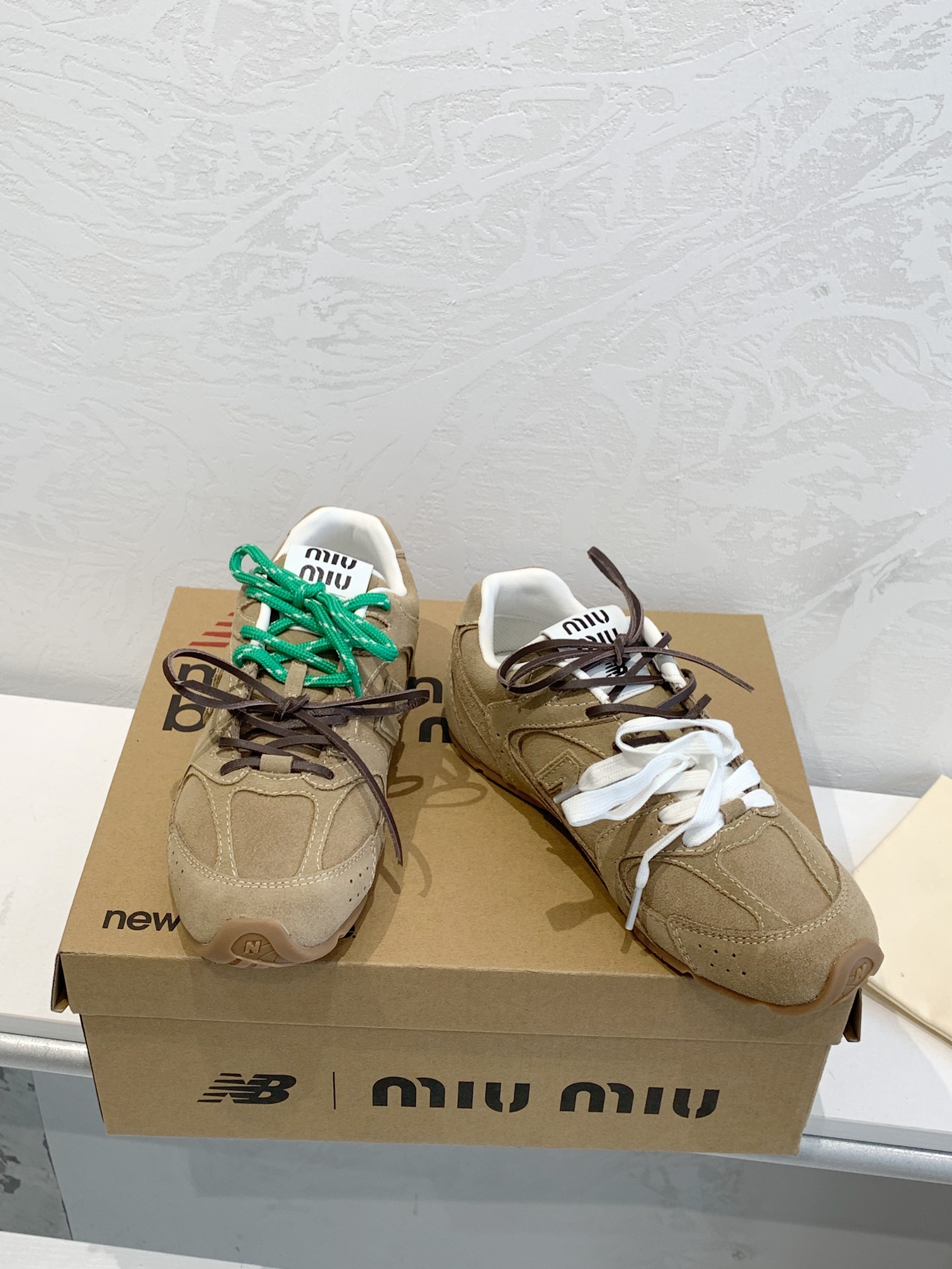 Miu Miu x New Balance 530 Retro Sneakers Khaki
