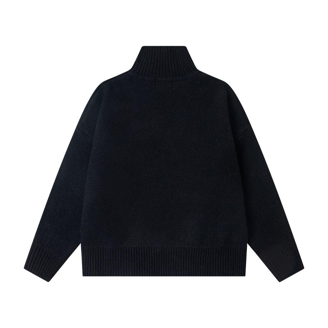 Stussy Turtleneck Knit Sweater Black/Grey