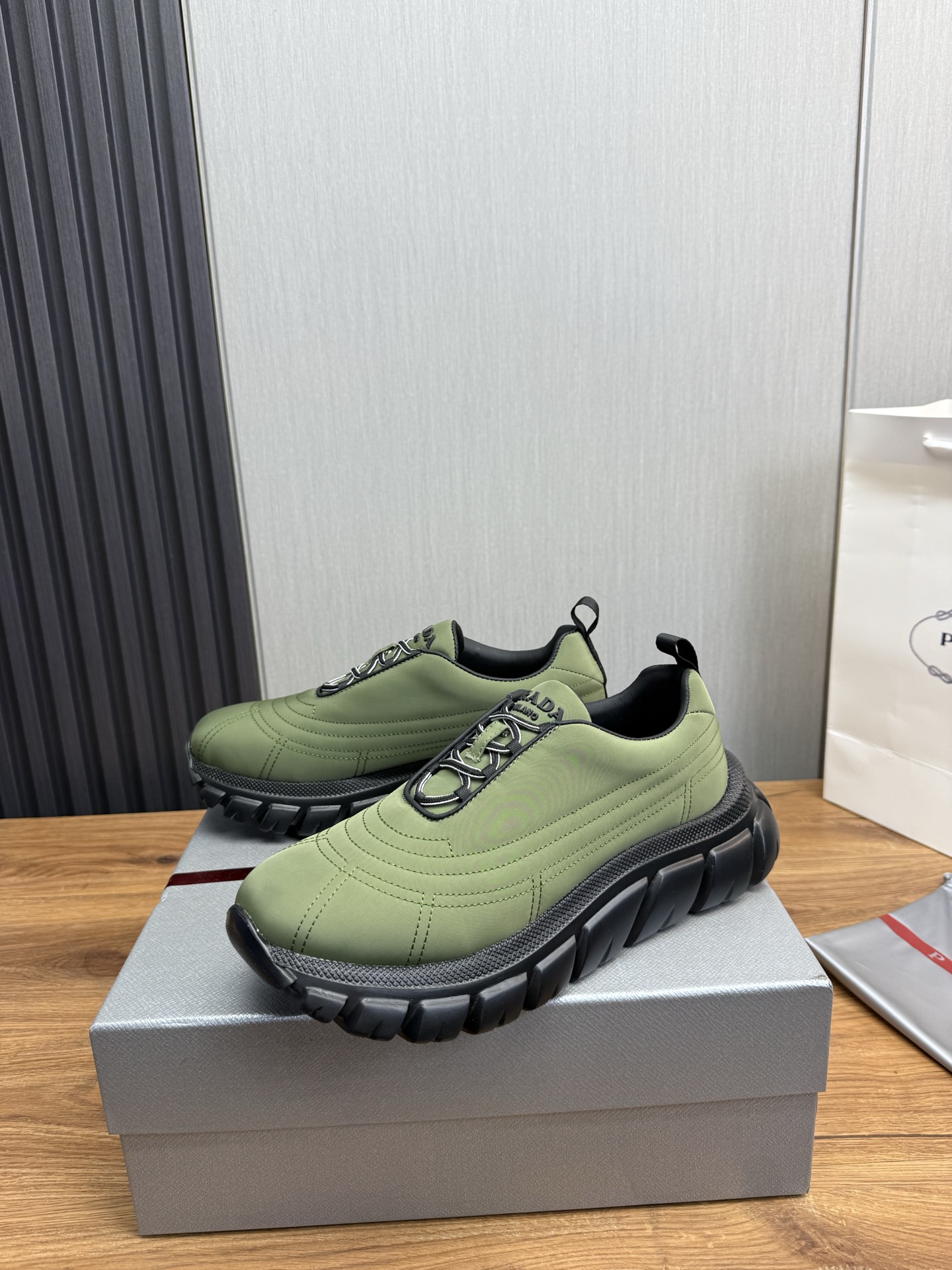 Prada Milano Chunky Sneakers Green