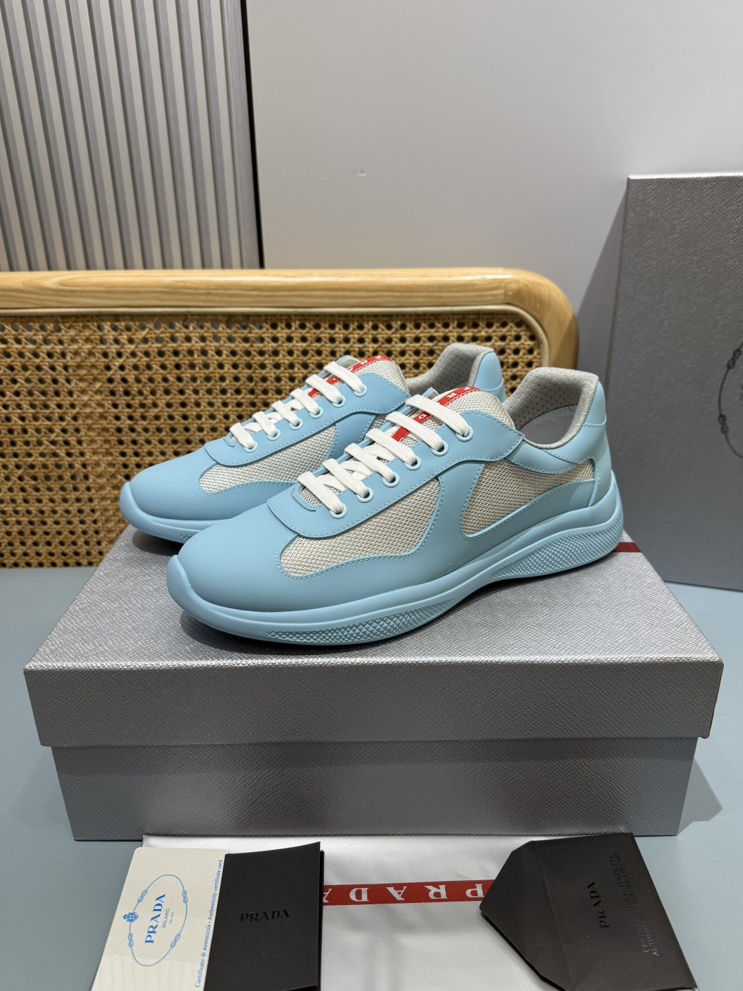 Prada Americas Cup Sneakers Blue