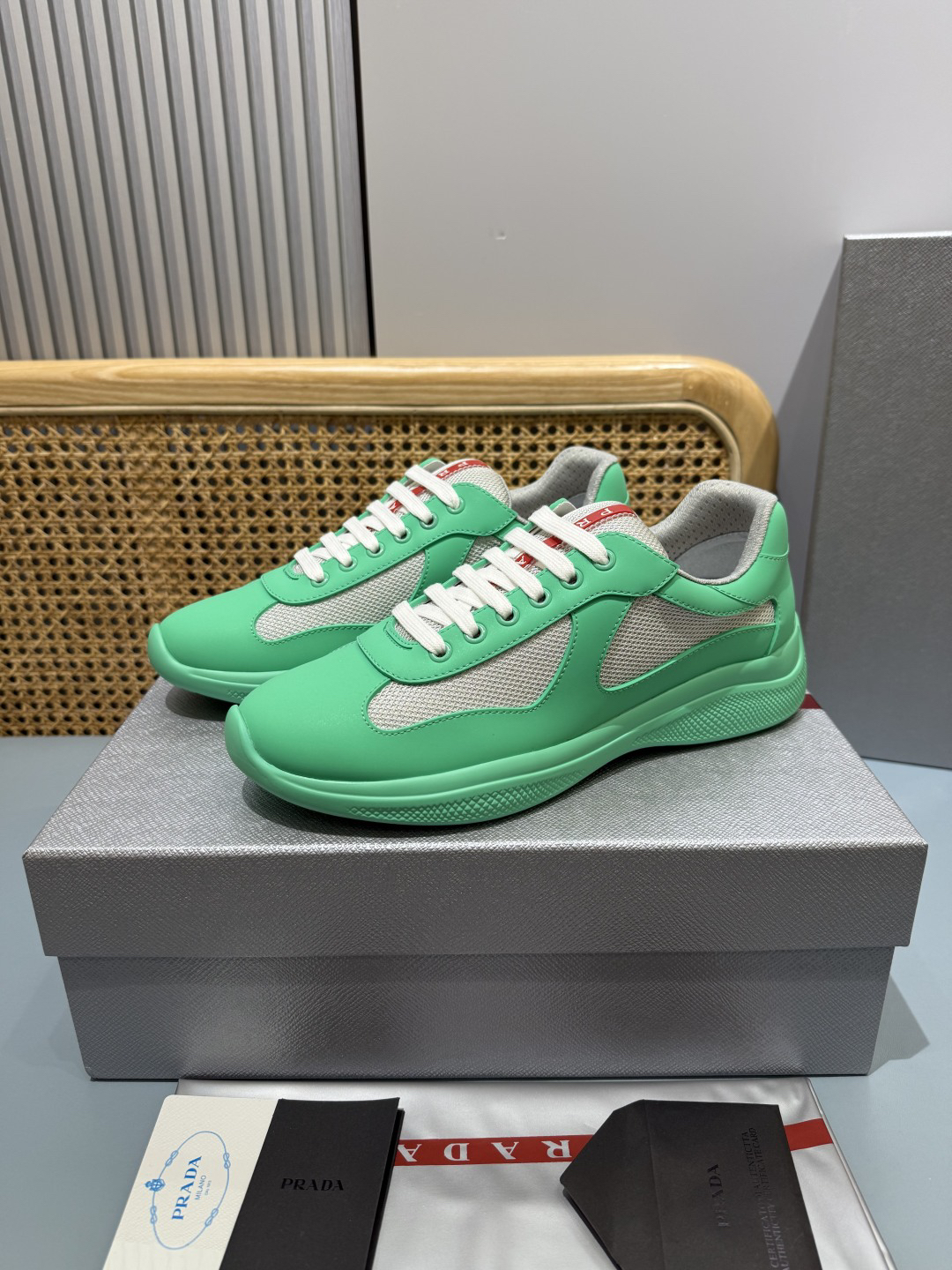 Prada Americas Cup Sneakers Mint Green
