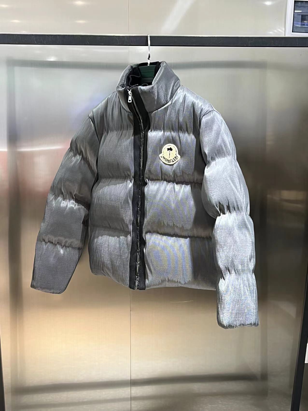 Moncler x Palm Angels Fiber Down Jacket Grey