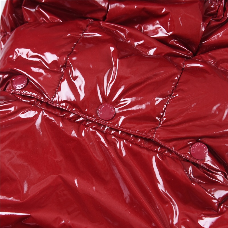 Moncler Maya Shiny Down Jacket Wine Red