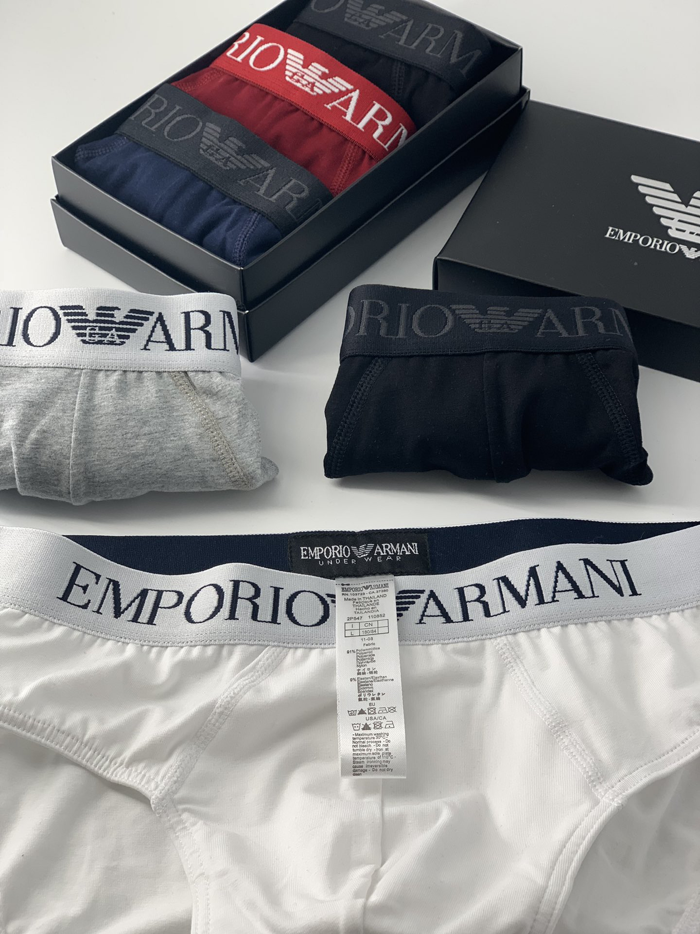 Emporio Armani Cotton Briefs 3-Pack Multicolor