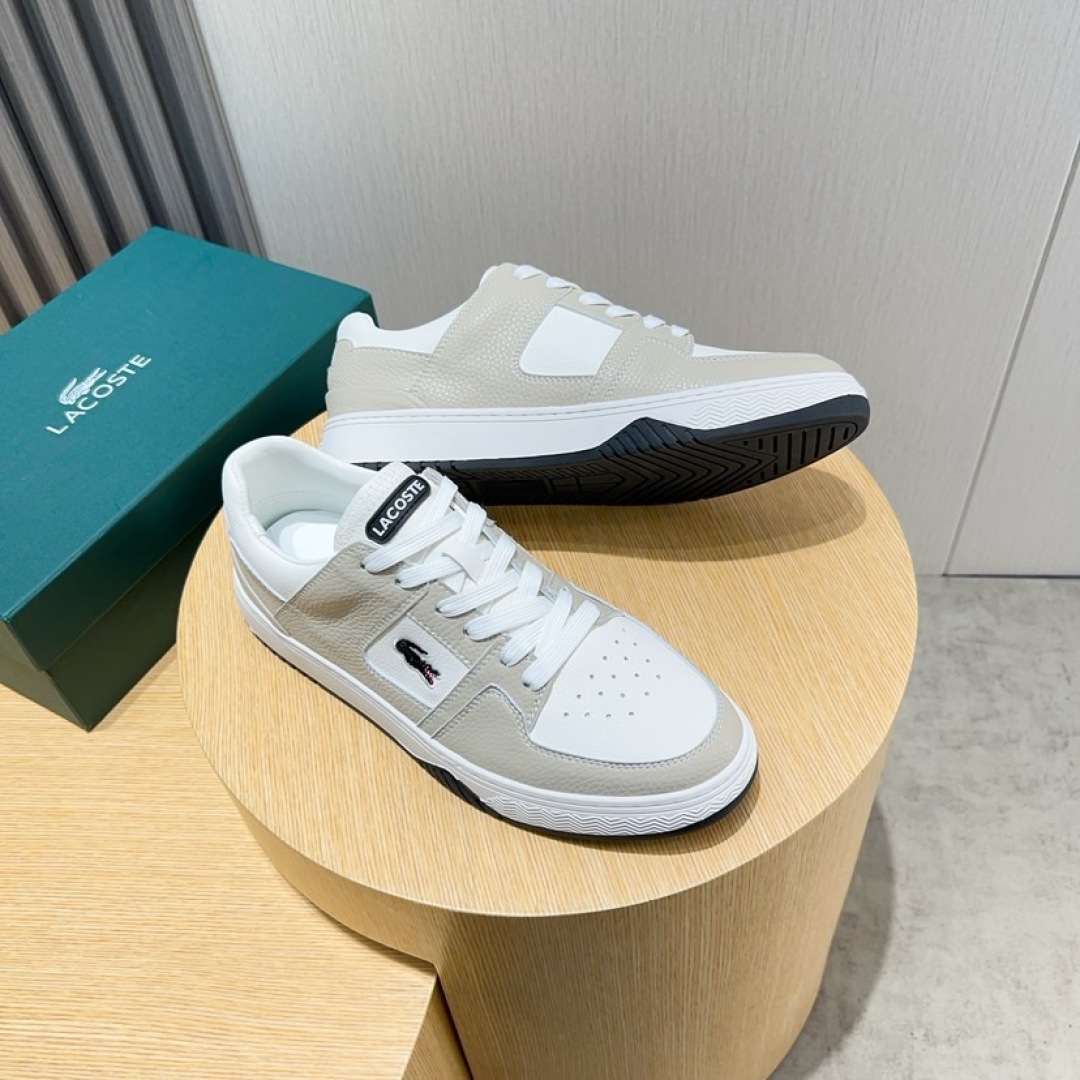 Lacoste Classic Leather Casual Sneakers Beige/White