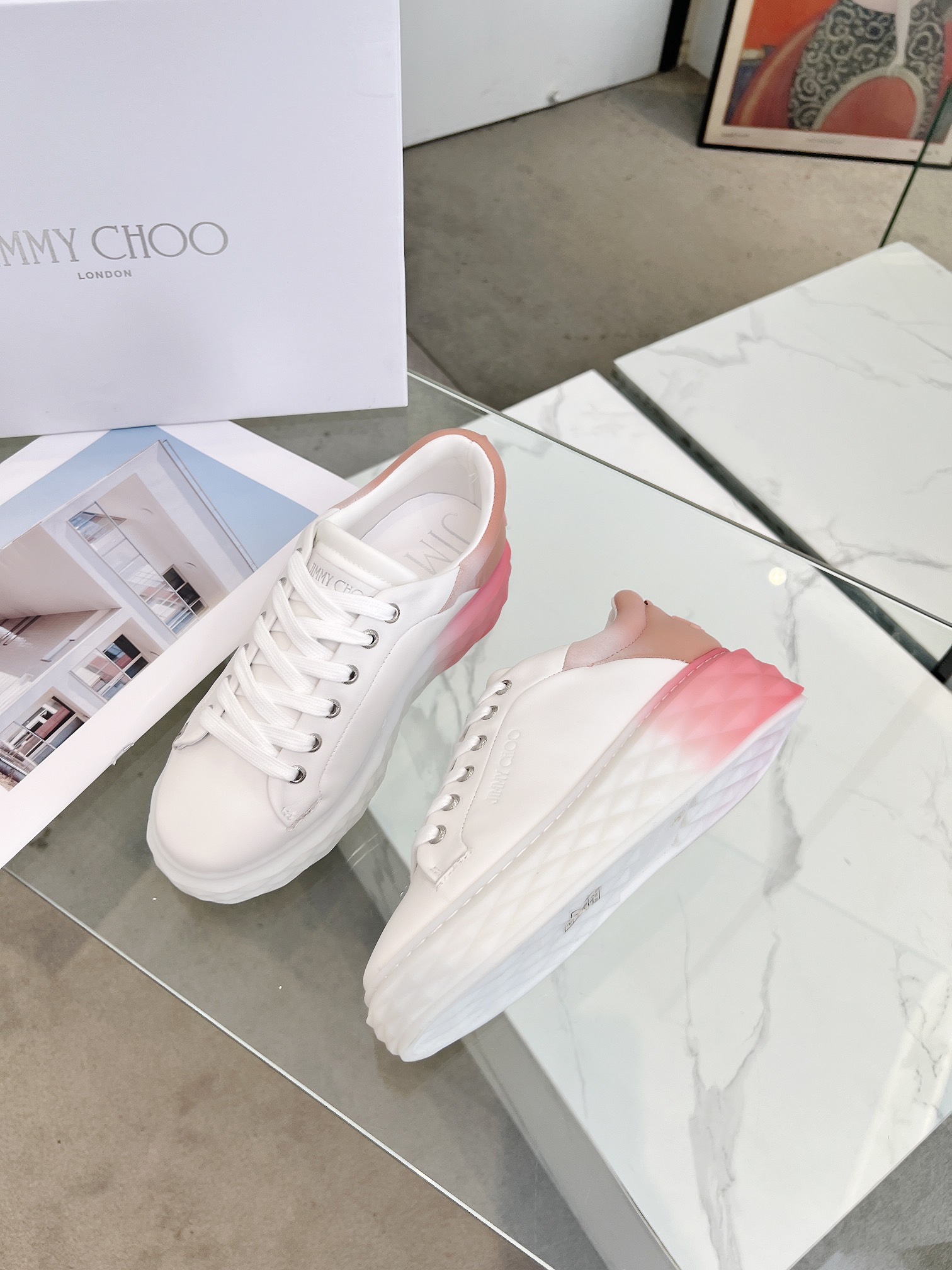 Jimmy Choo Diamond Sneakers Pink