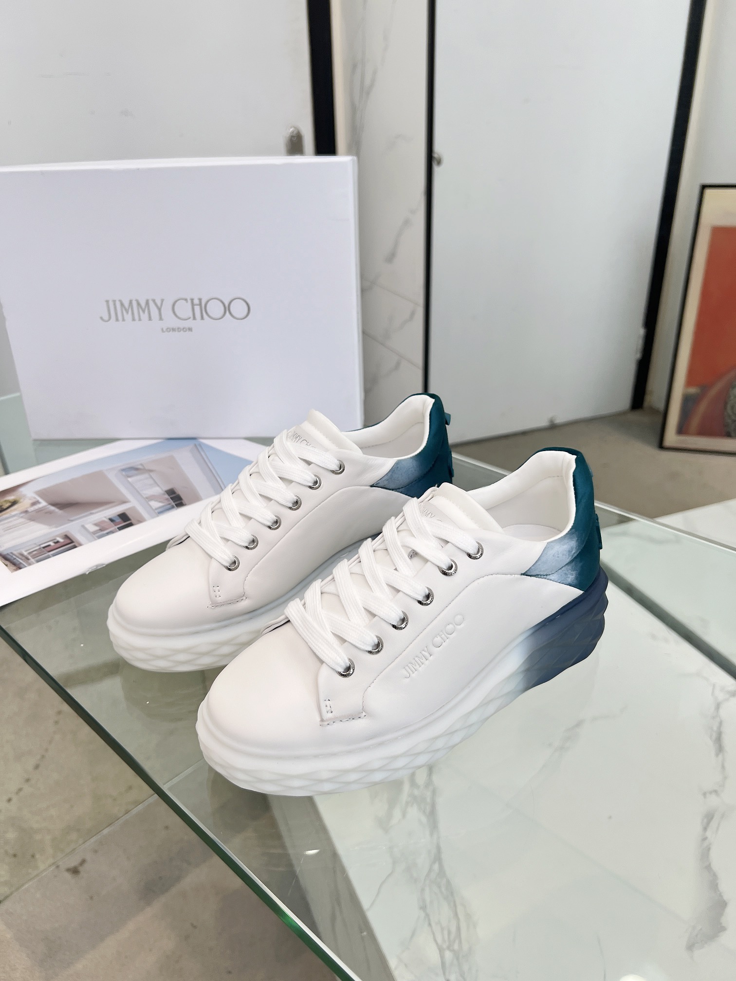Jimmy Choo Diamond Sneakers White