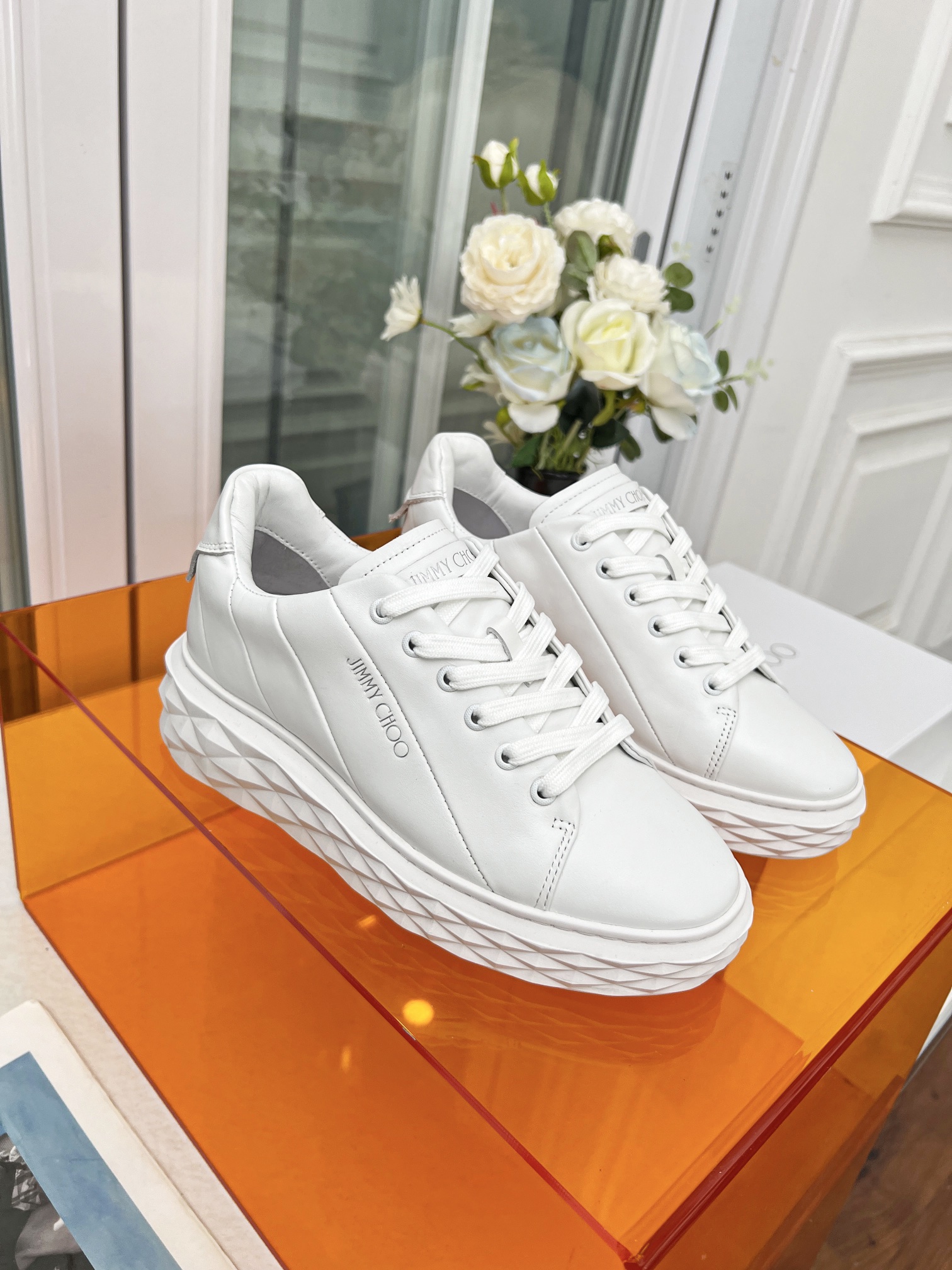 Jimmy Choo Diamond Sneakers White