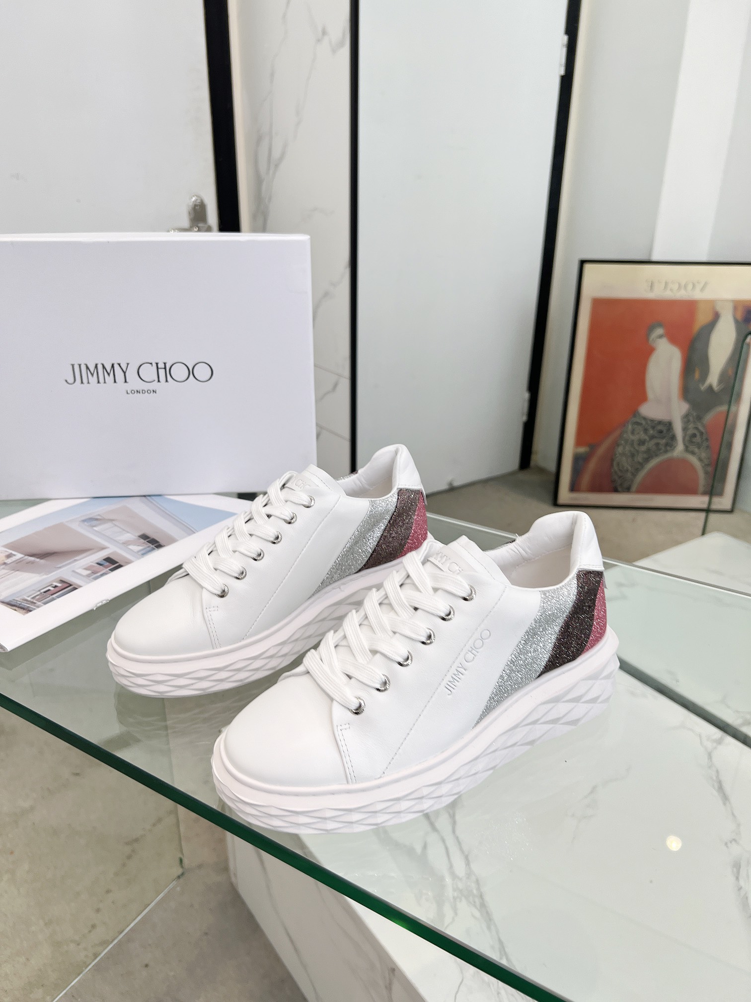 Jimmy Choo Diamond Sneakers Multicolor
