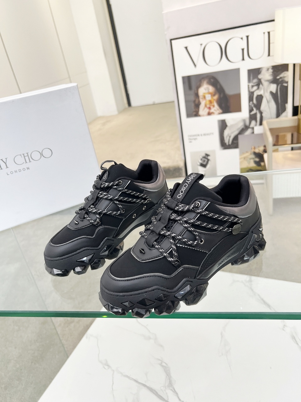 Jimmy Choo Diamond X II M Dad Sneakers Black
