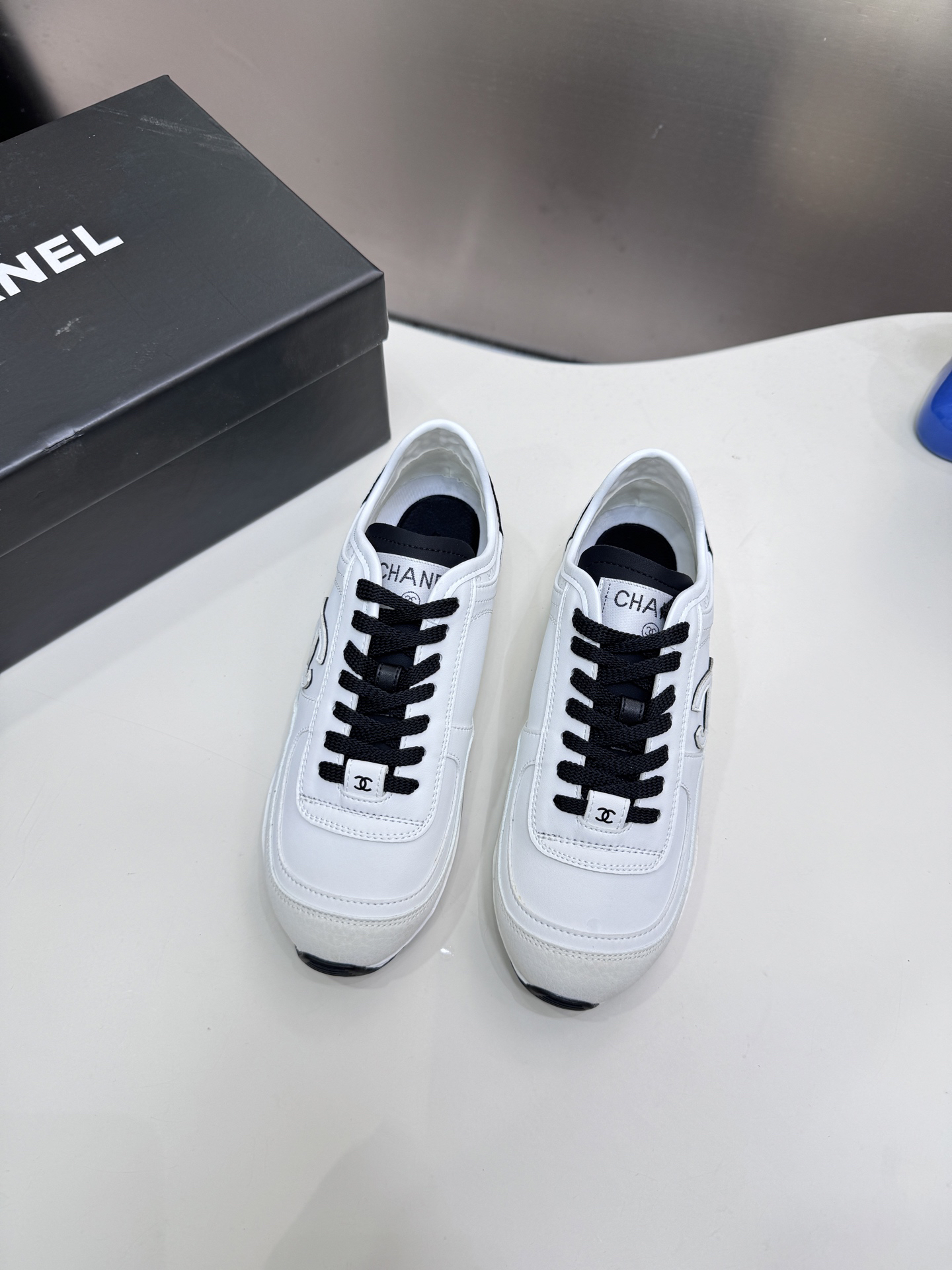 Chanel Platform Panda Sneakers White/Black