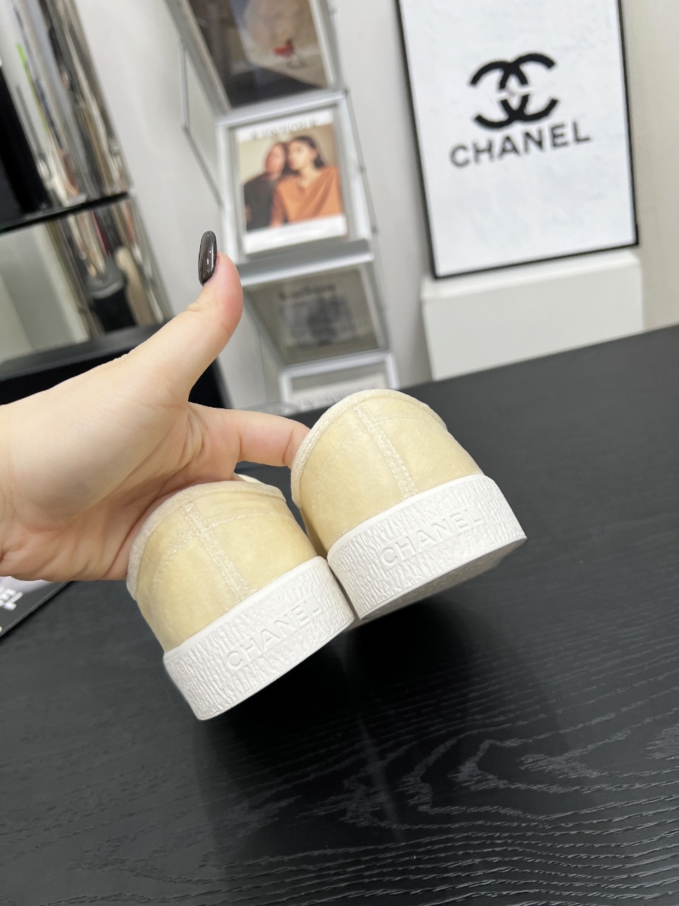 Chanel Vintage Low-Top Sneakers Beige
