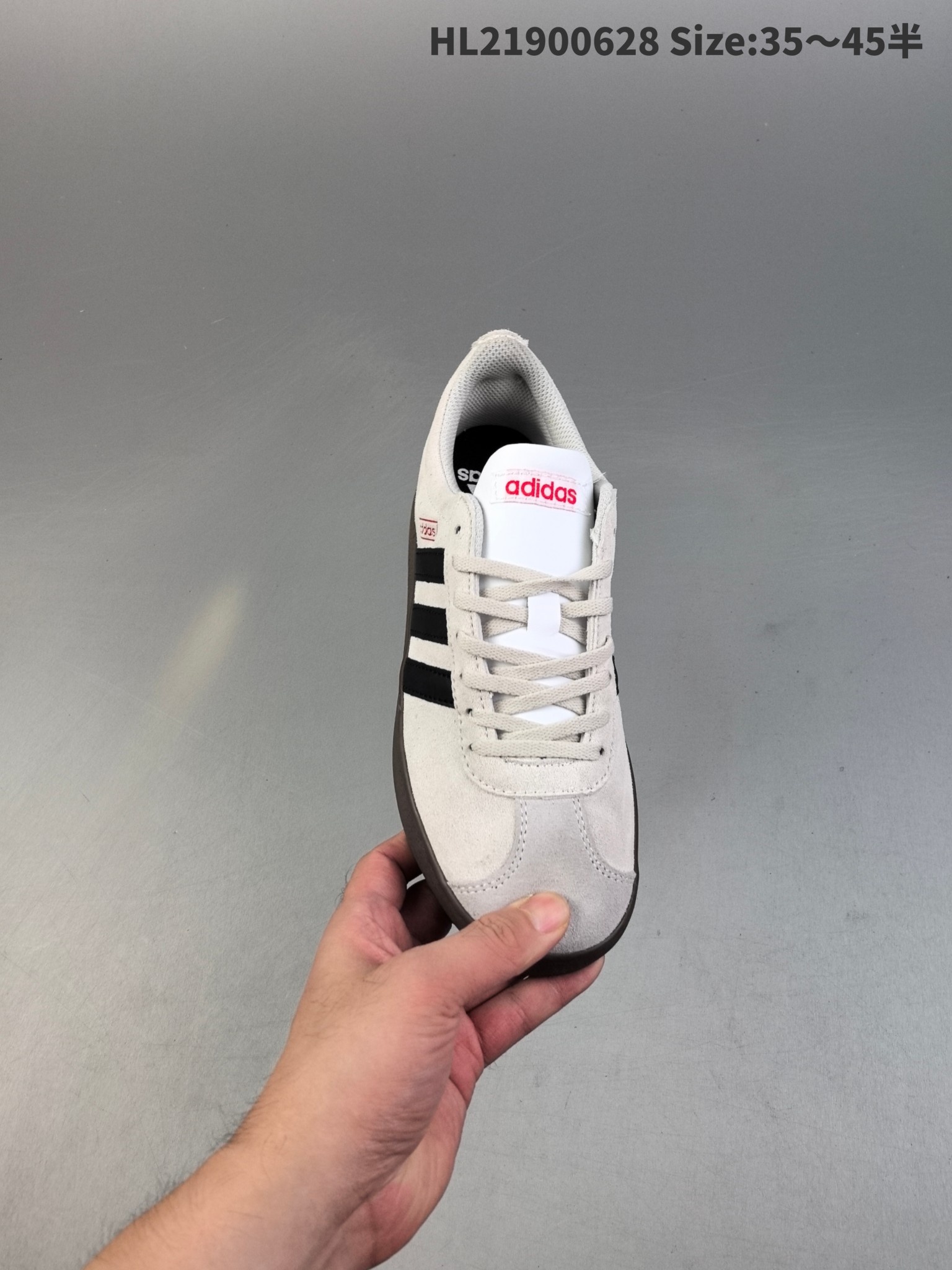 Adidas VL Court Suede T Toe White
