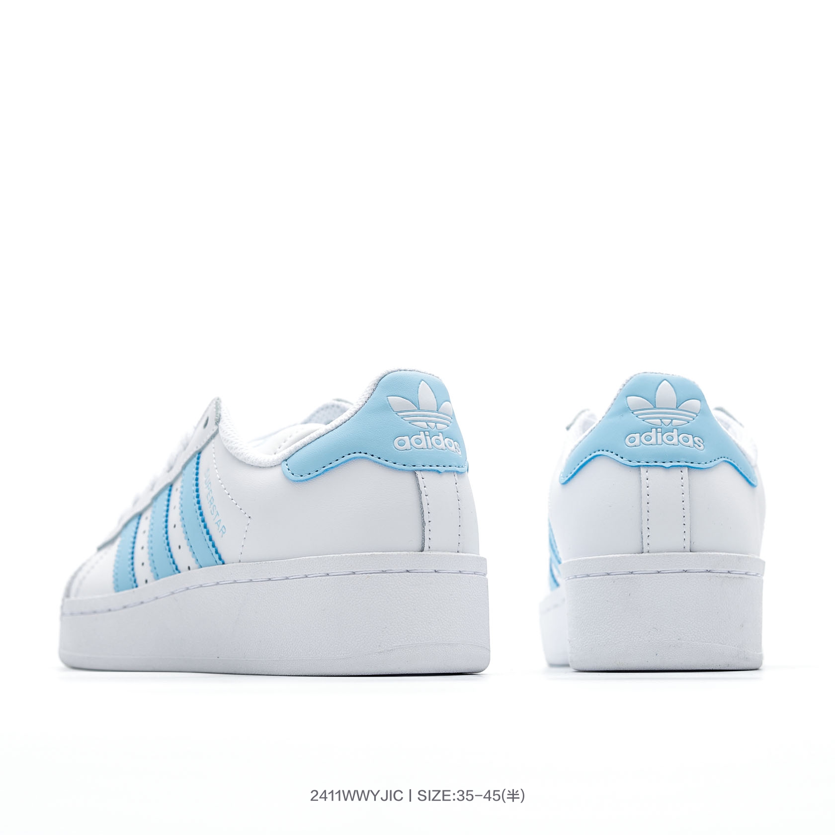 Adidas Superstar XLG Platform Sneakers White/Light Blue