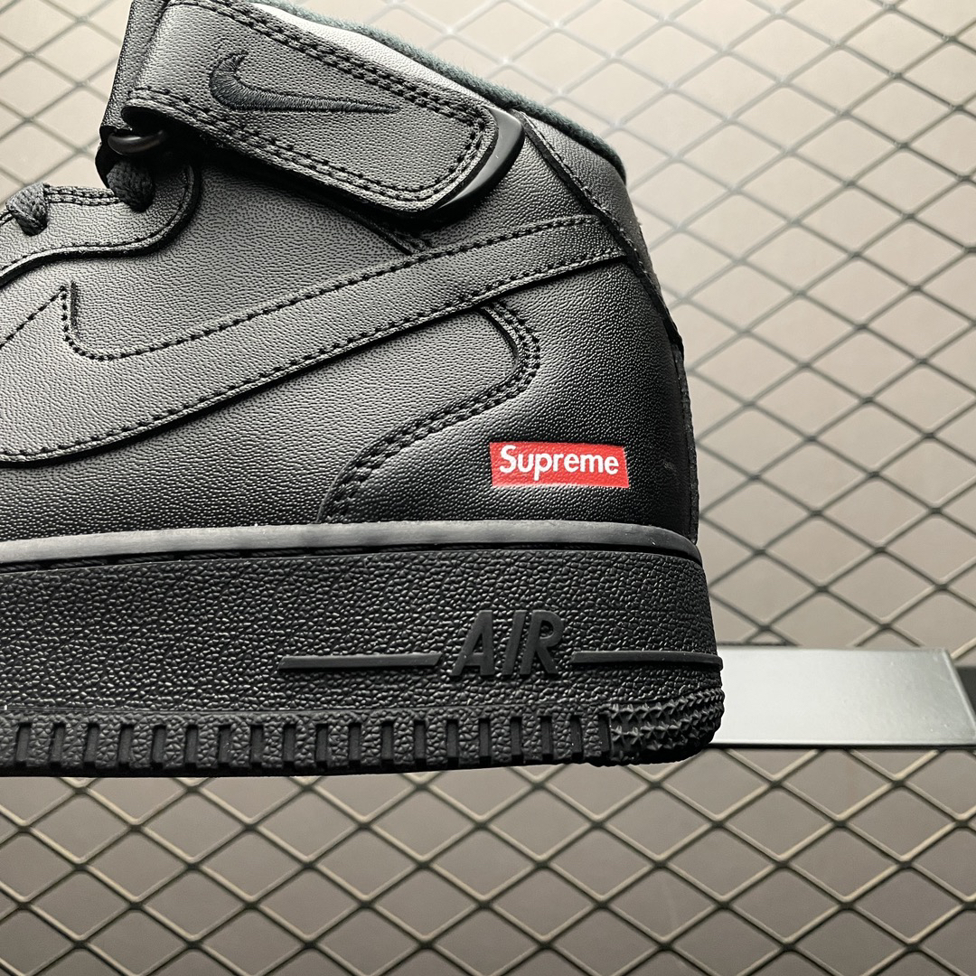 Nike Air Force 1 Mid x Supreme Sneakers Black