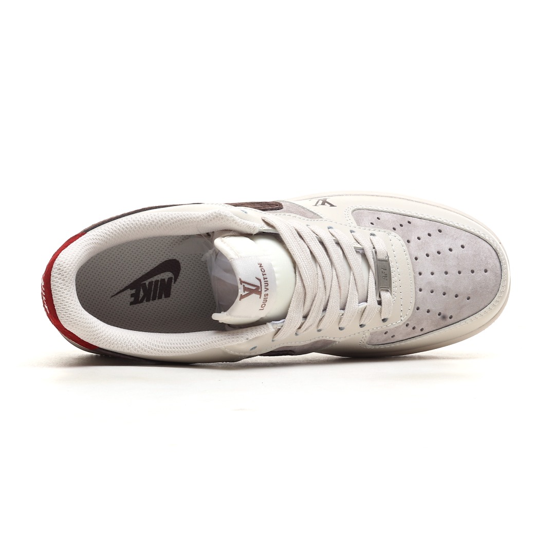 Louis Vuitton x Nike AF1 Low Beige Red