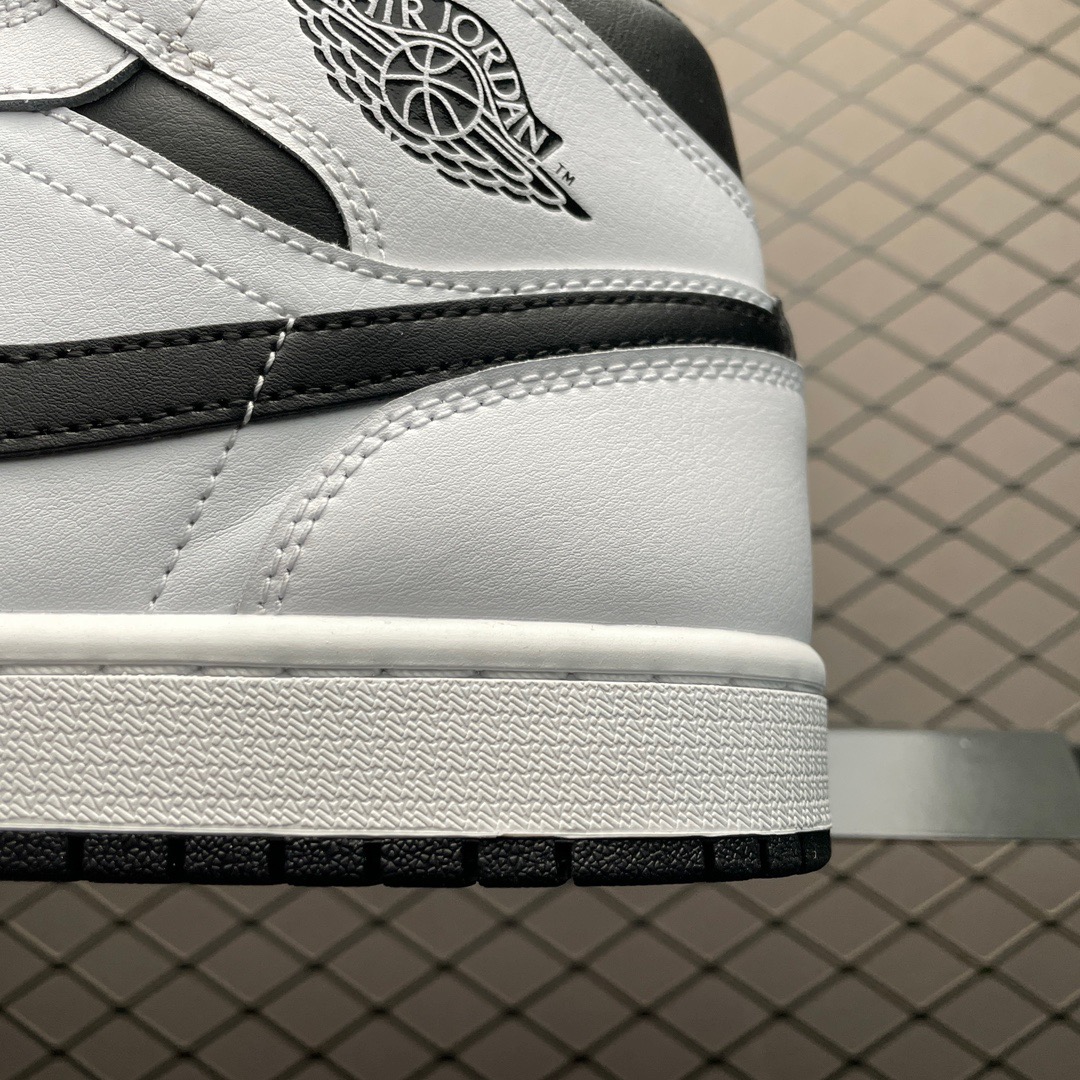 Jordan Air Jordan 1 Mid Leather Sneakers White/Black