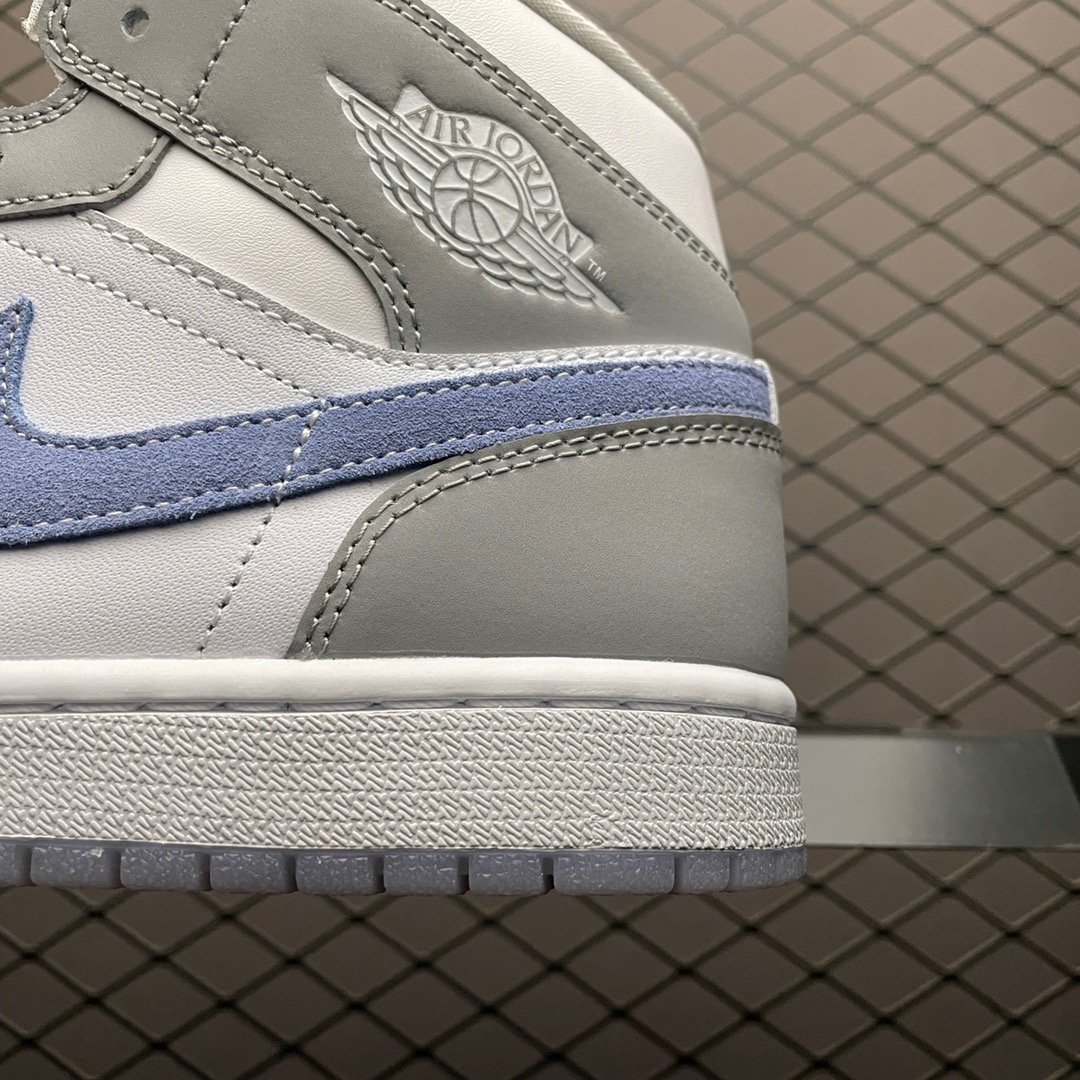 Jordan 1 Mid BQ6472-105 Grey/White/Blue