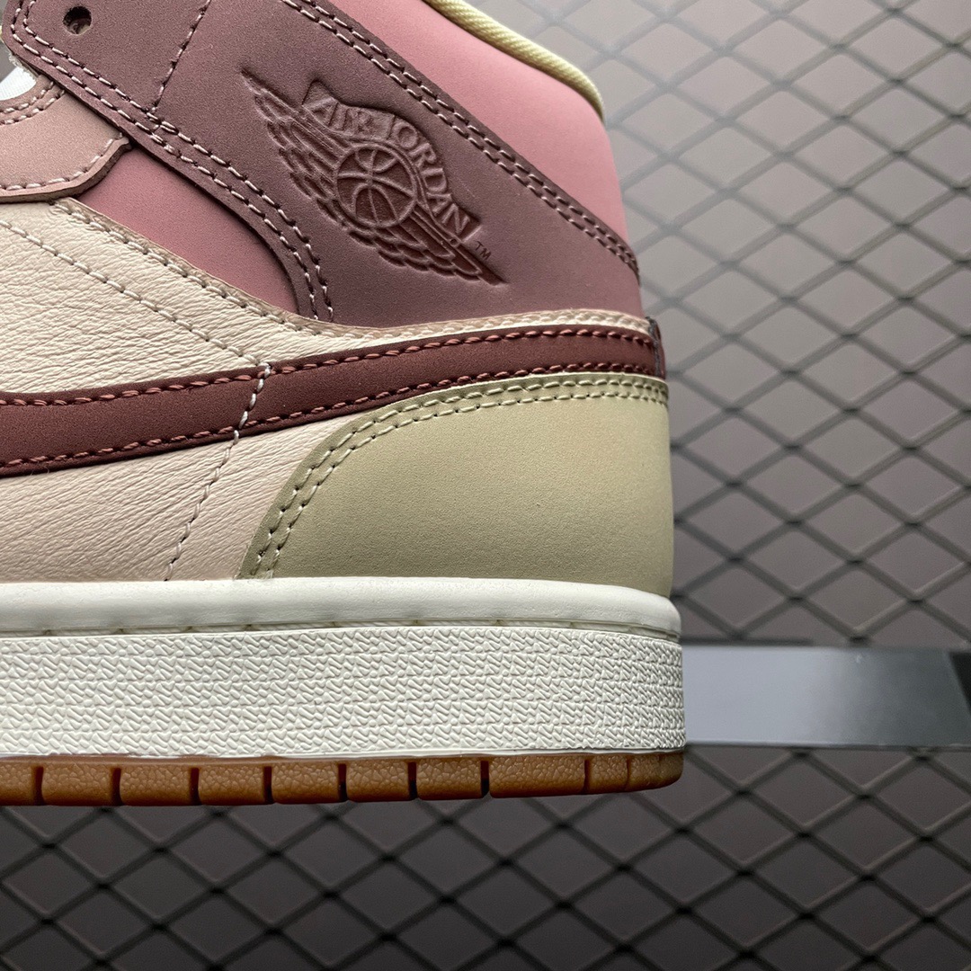 Jordan Air Jordan 1 Mid Pink Suede Sneakers Pink