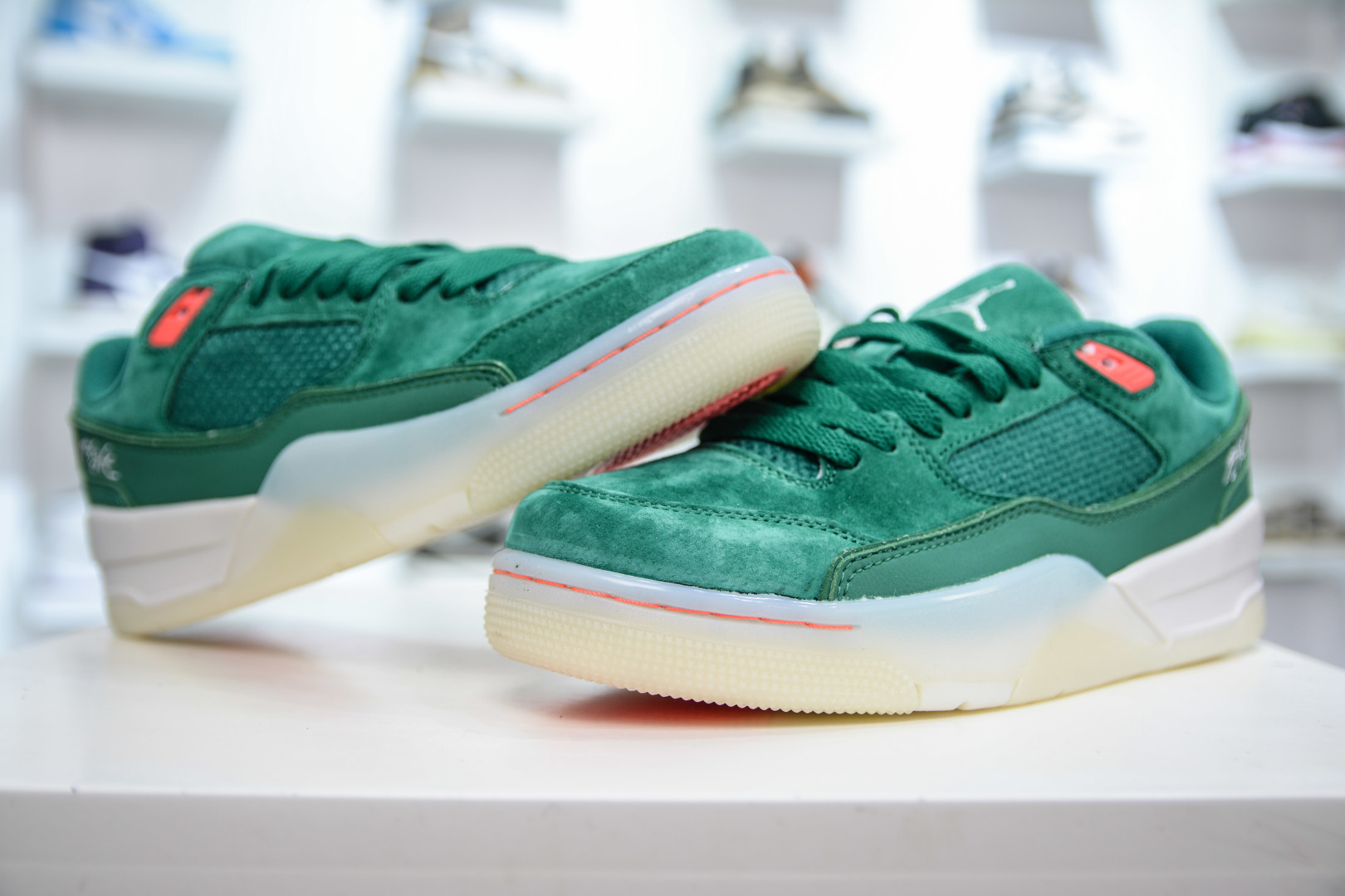Jordan Flight Court Low Retro Basketball Shoes Green
