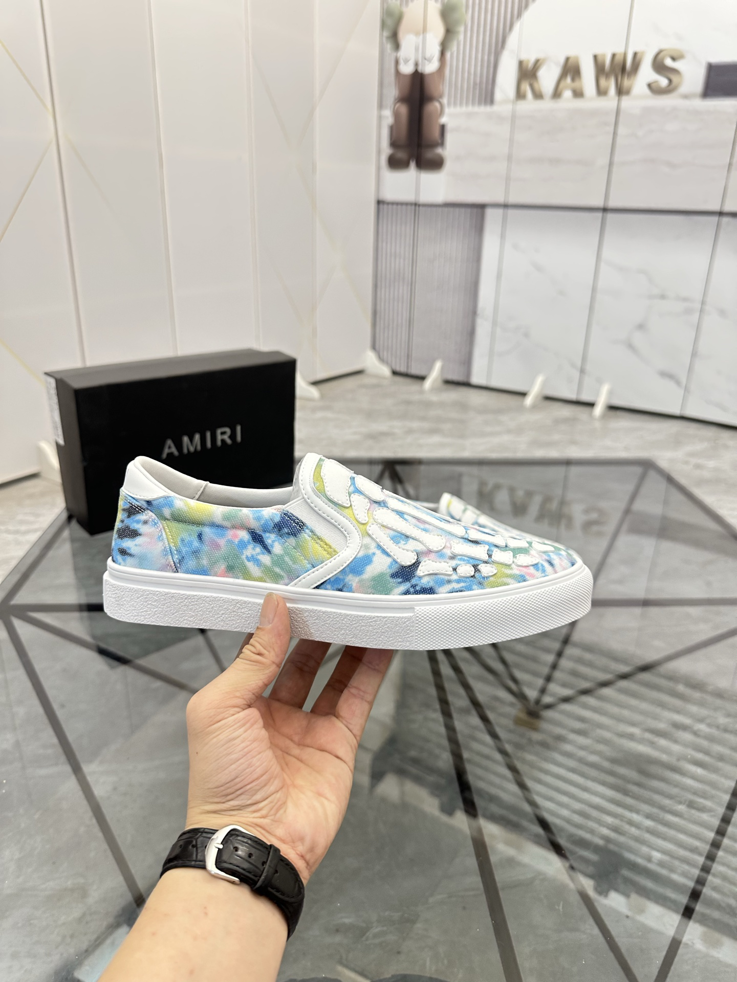 Amiri Skeleton Slip-On Sneakers Multicolor