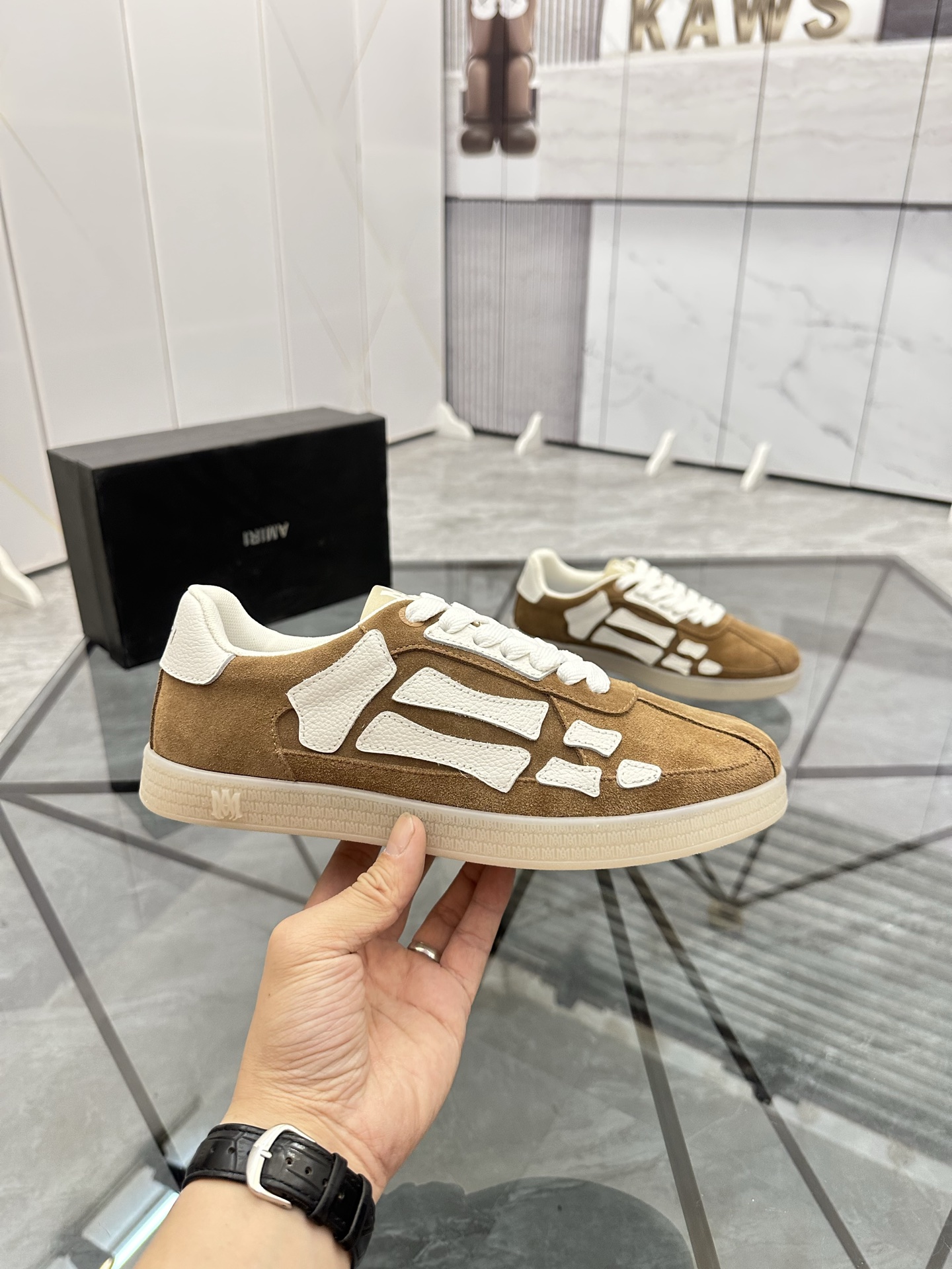 AMIRI Low-Top Suede Sneakers Brown