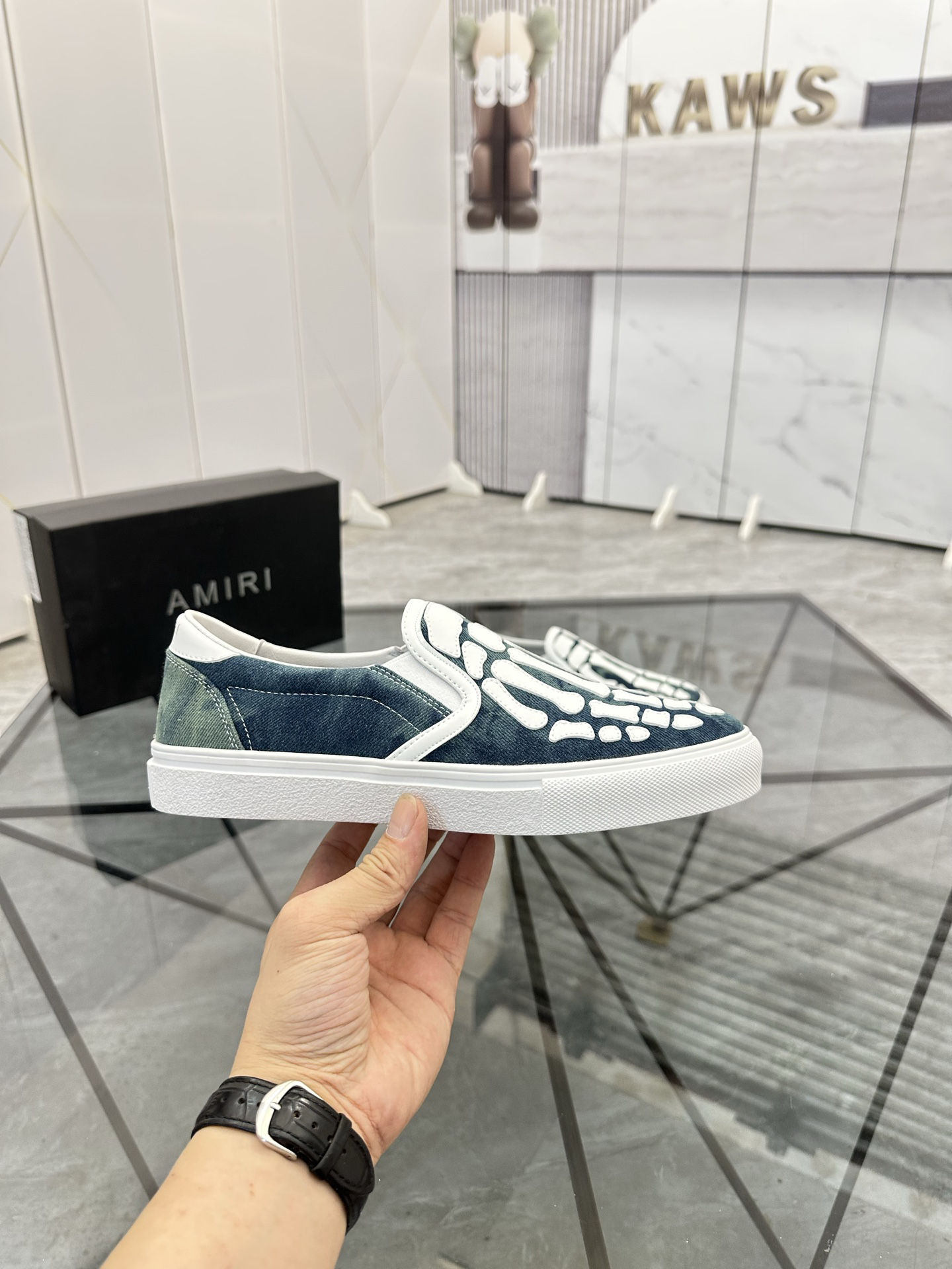 Amiri Skeleton Slip-On Sneaker Green