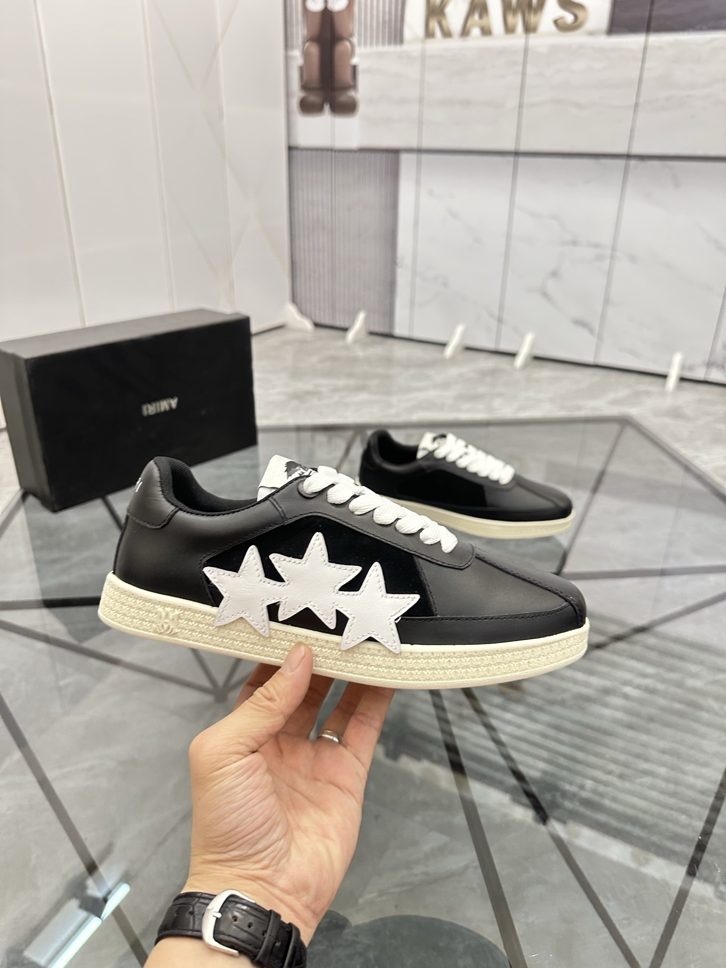 Amiri Star Low-Top Sneakers Black/White