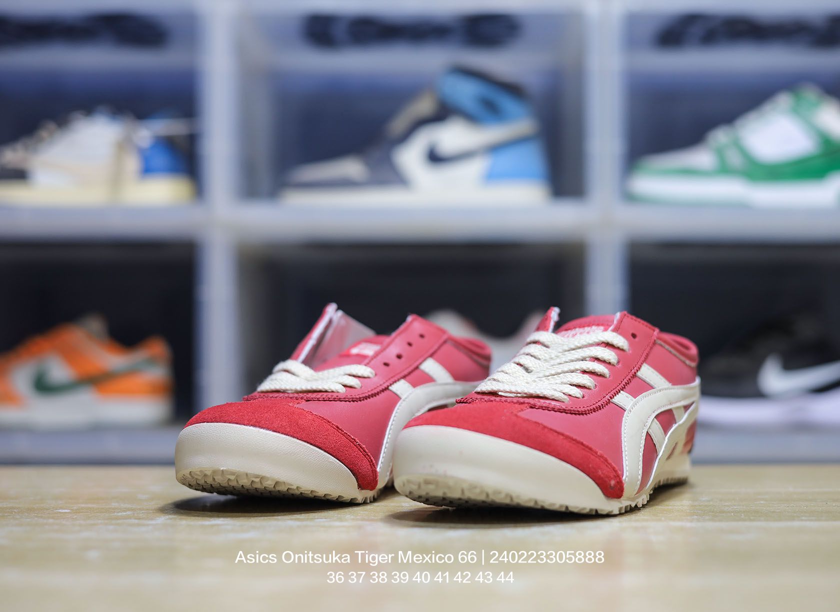 Asics Onitsuka Tiger Mexico 66 Leather Sneakers Red