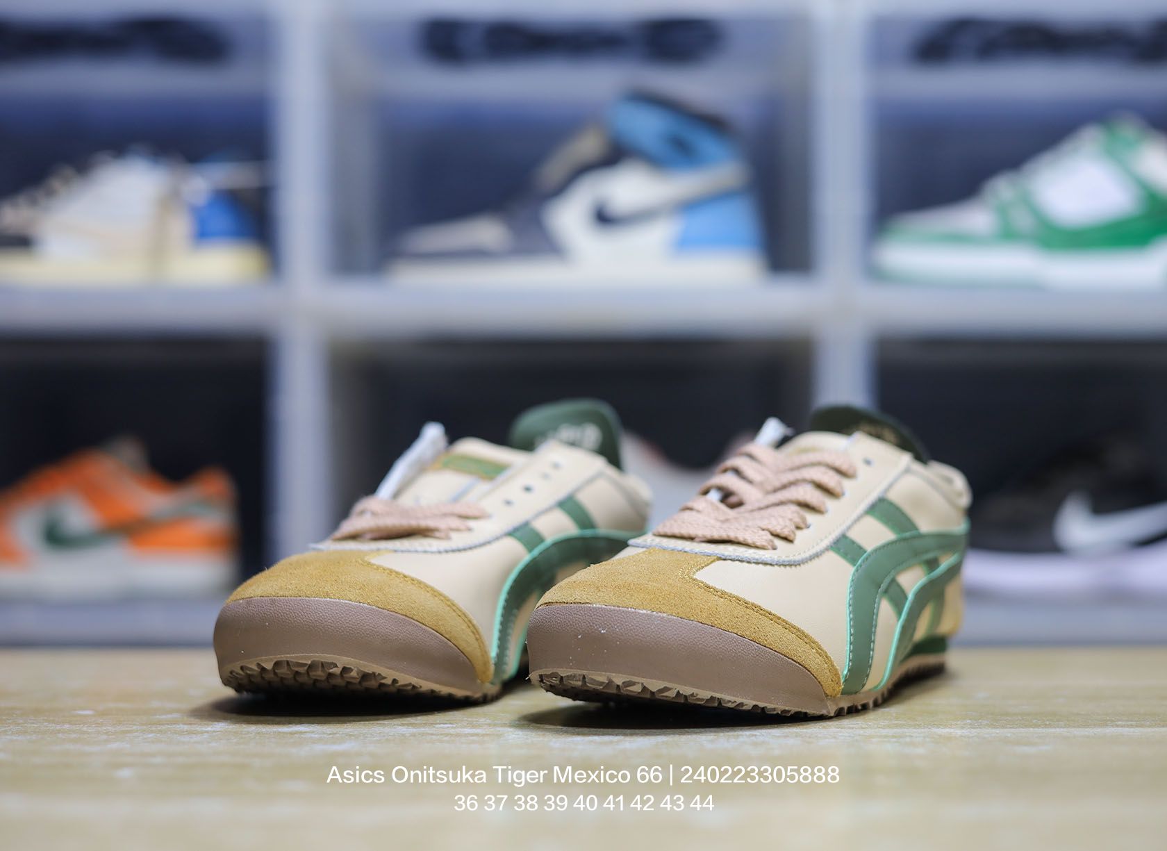 Asics Onitsuka Tiger Mexico 66 Leather Sneakers Green/Beige