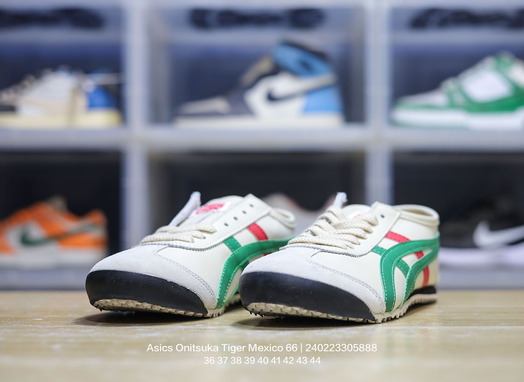 Asics Onitsuka Tiger Mexico 66 Leather Sneakers White/Green/Red
