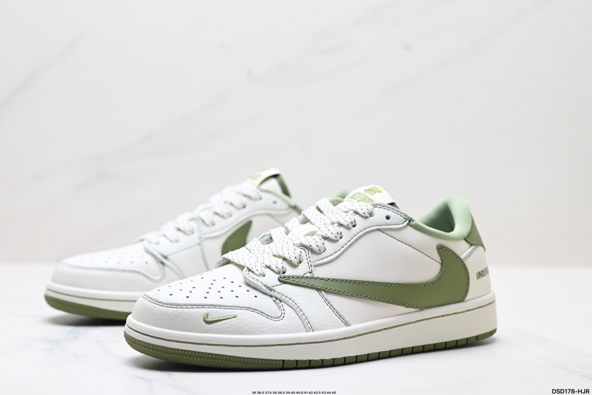 Nike Air Jordan 1 Low Undefeated Custom White Green