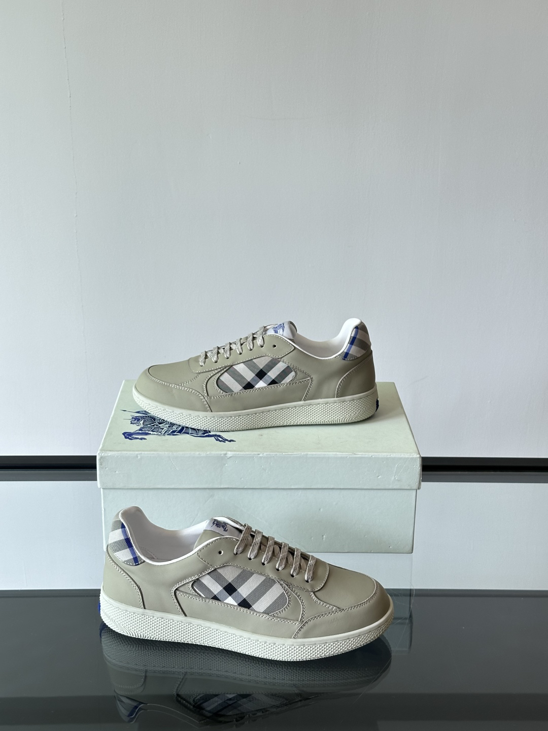 Burberry Vintage Check Low-Top Sneakers Beige