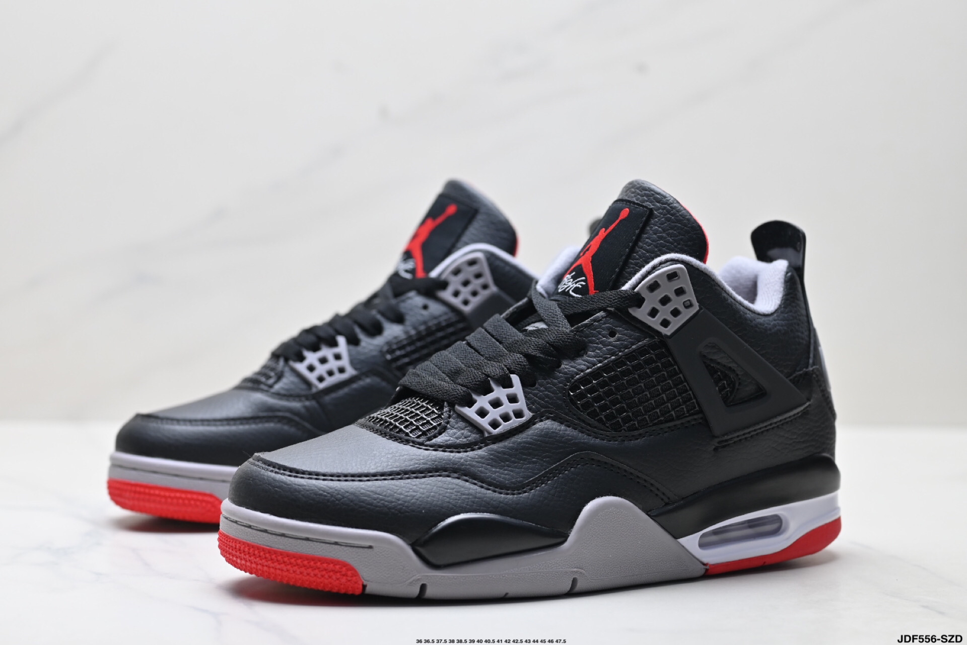 Jordan Air 4 Retro Mid Top Sneakers Black/Red