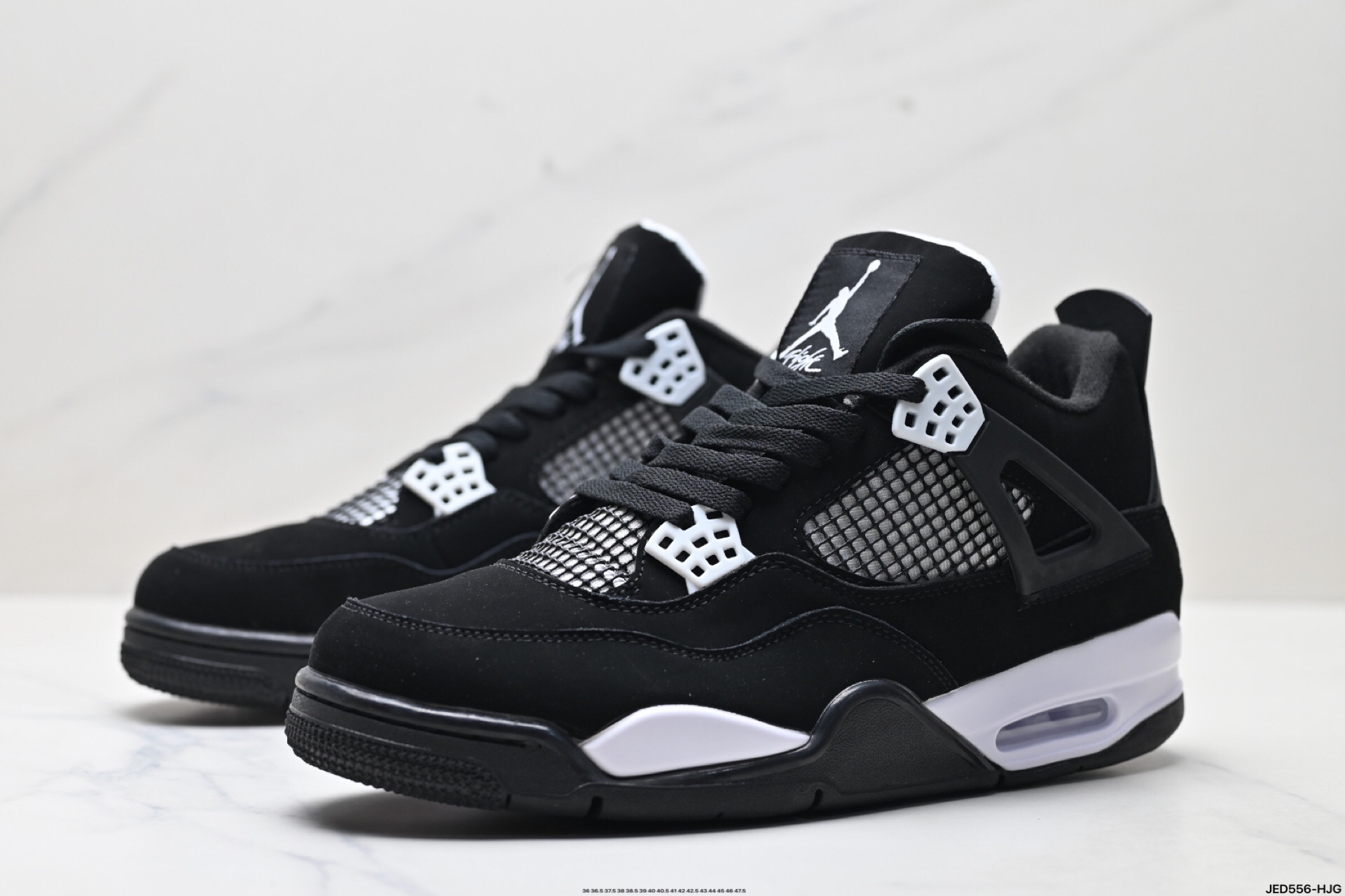 Jordan Air 4 Retro Mid Top Sneakers Black/White