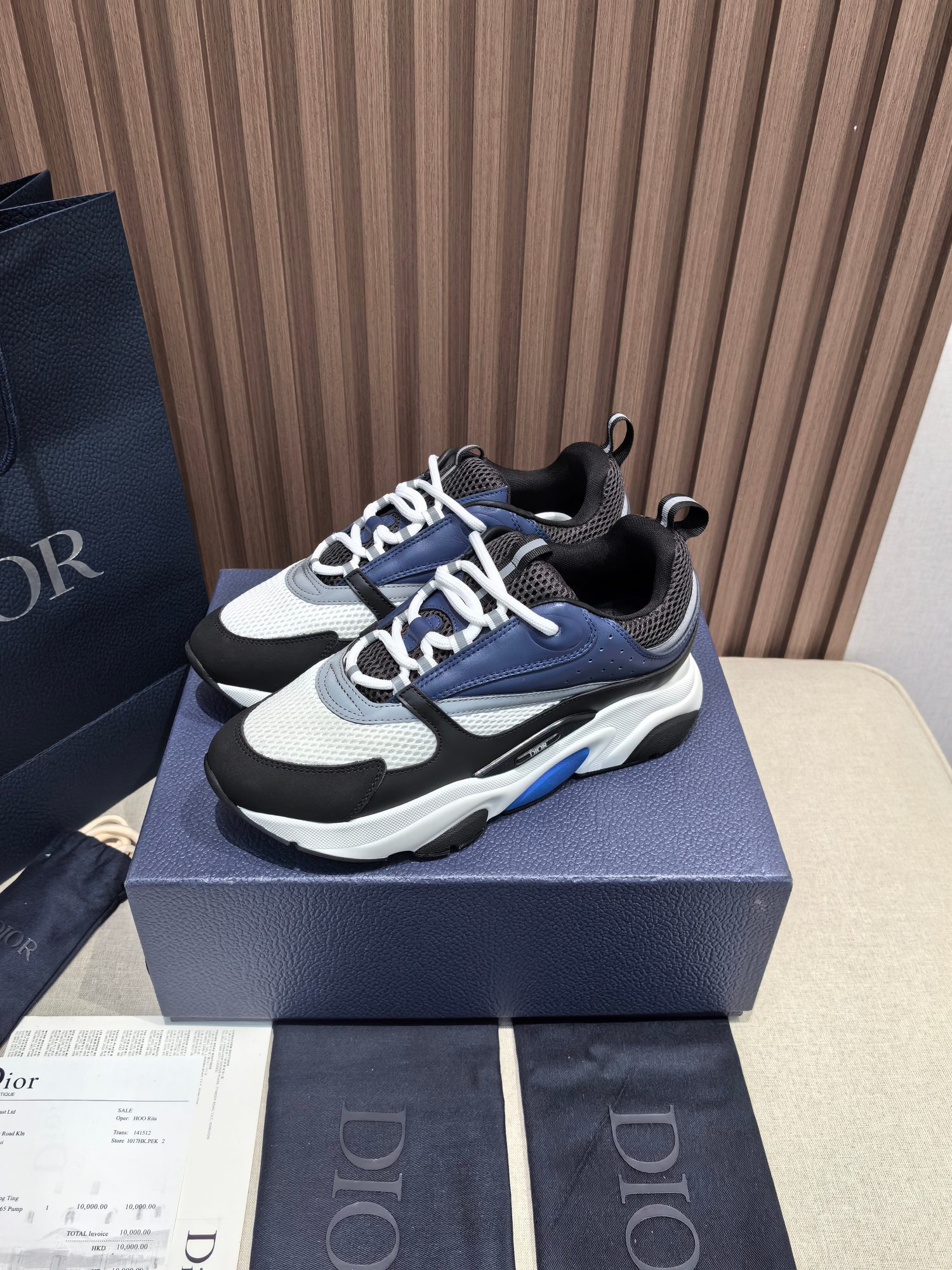 Dior B22 Low-Top Chunky Sneakers Blue