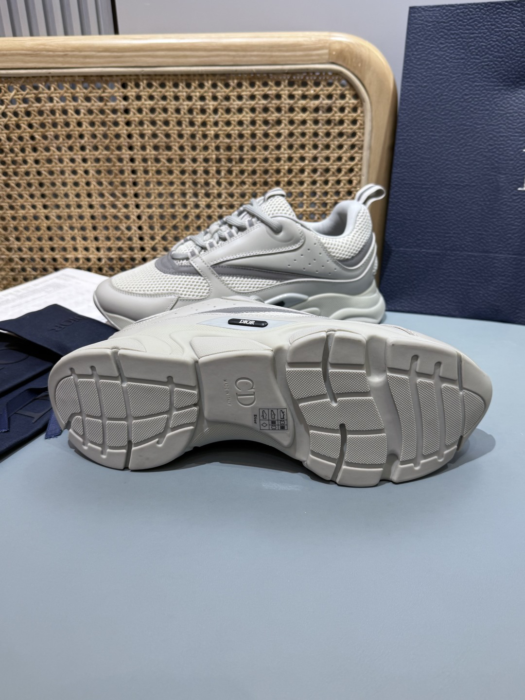 Dior B22 Chunky Runner Sneakers Gray