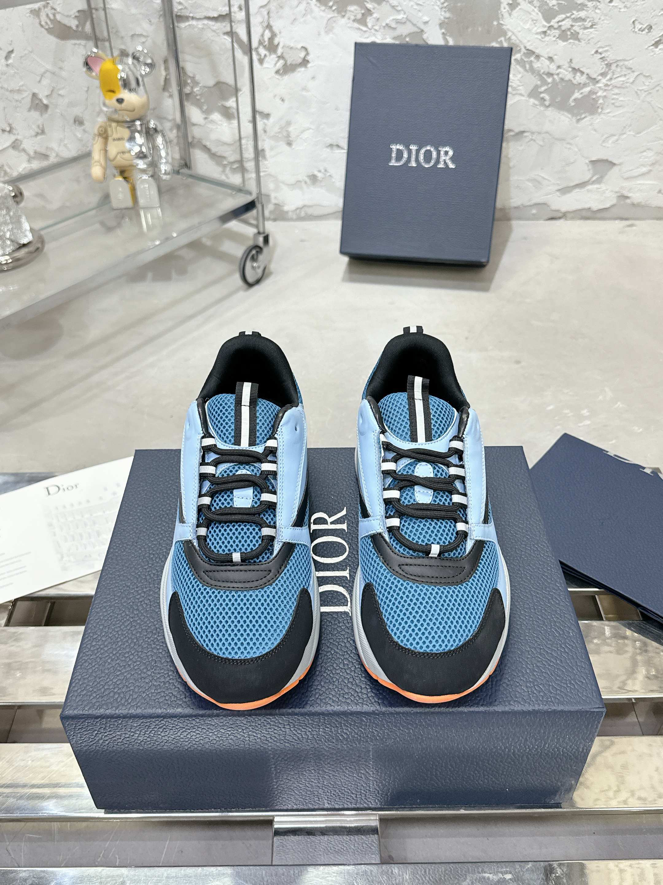 Dior B22 Mesh Sneakers Sky Blue