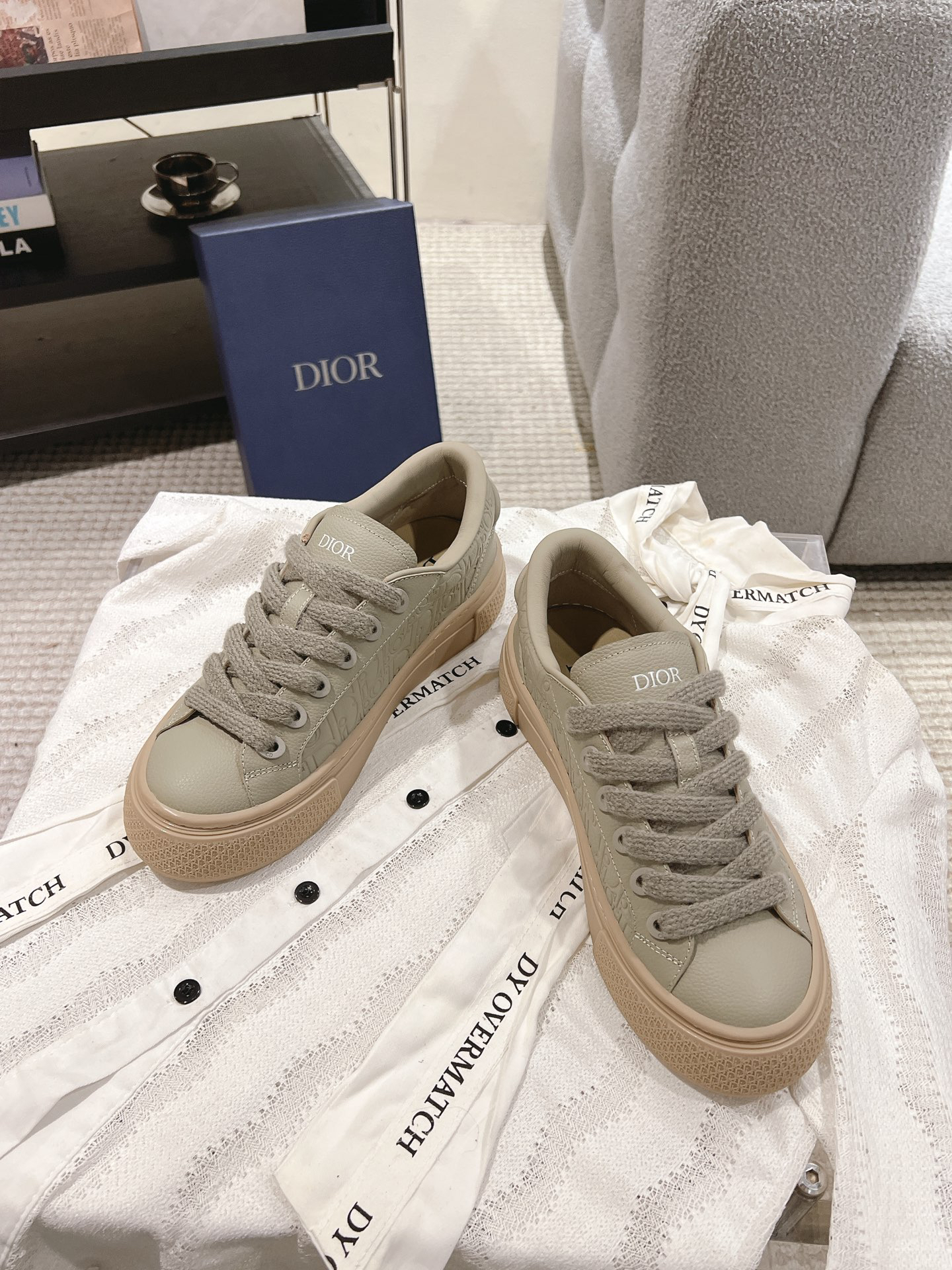 Dior B33 CD Diamond Sneakers Gray