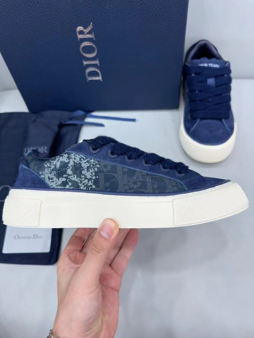 Dior B33 Oblique Low Sneakers Navy/White
