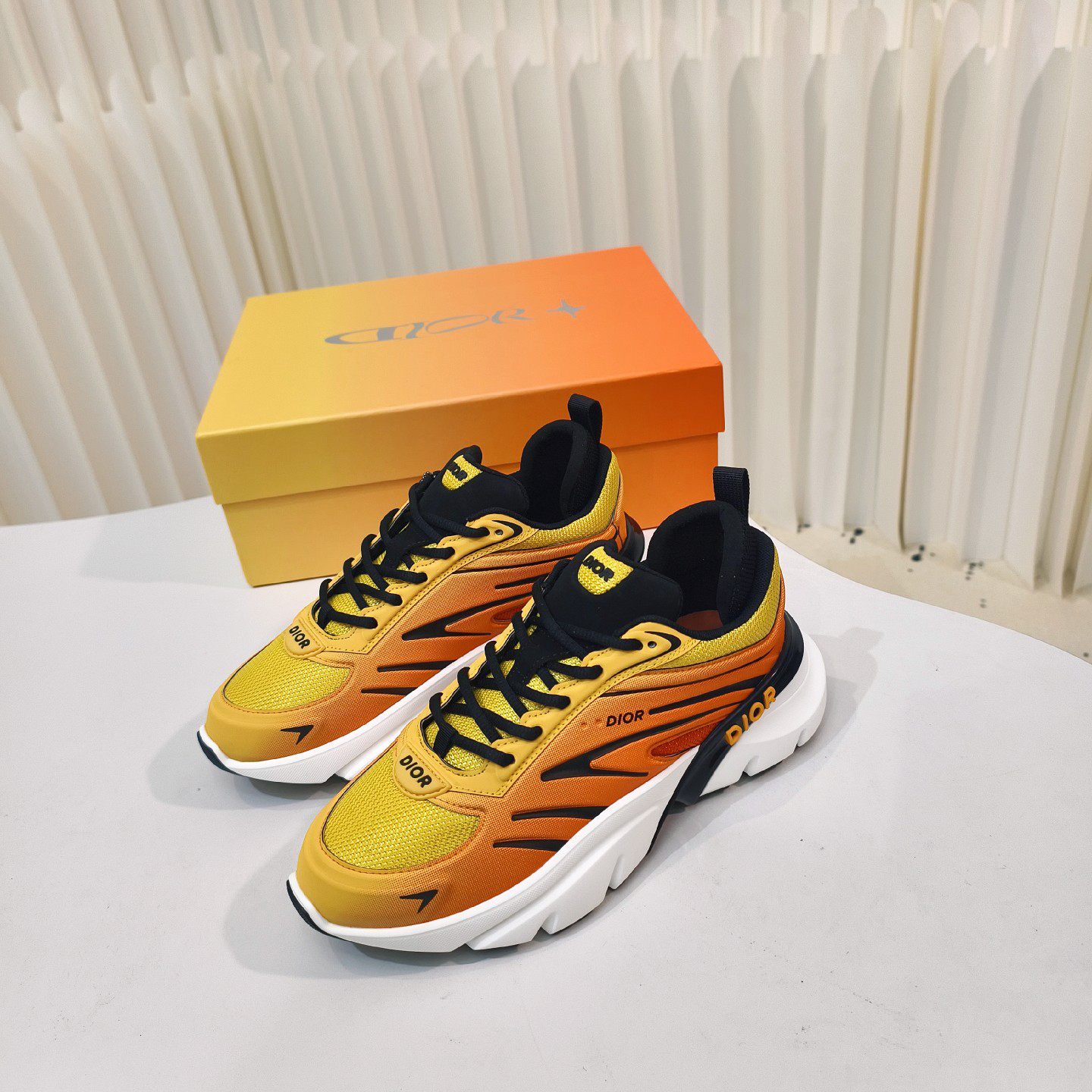 Dior B44 Blade Chunky Sneakers Yellow/Orange