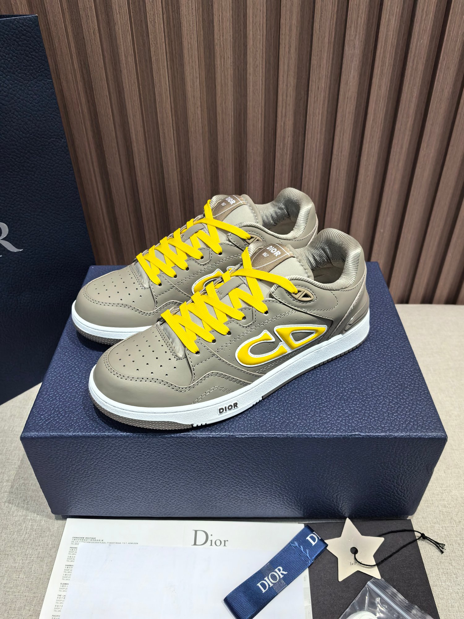 Dior B57 x Stone Island Low Sneakers Grey/Yellow
